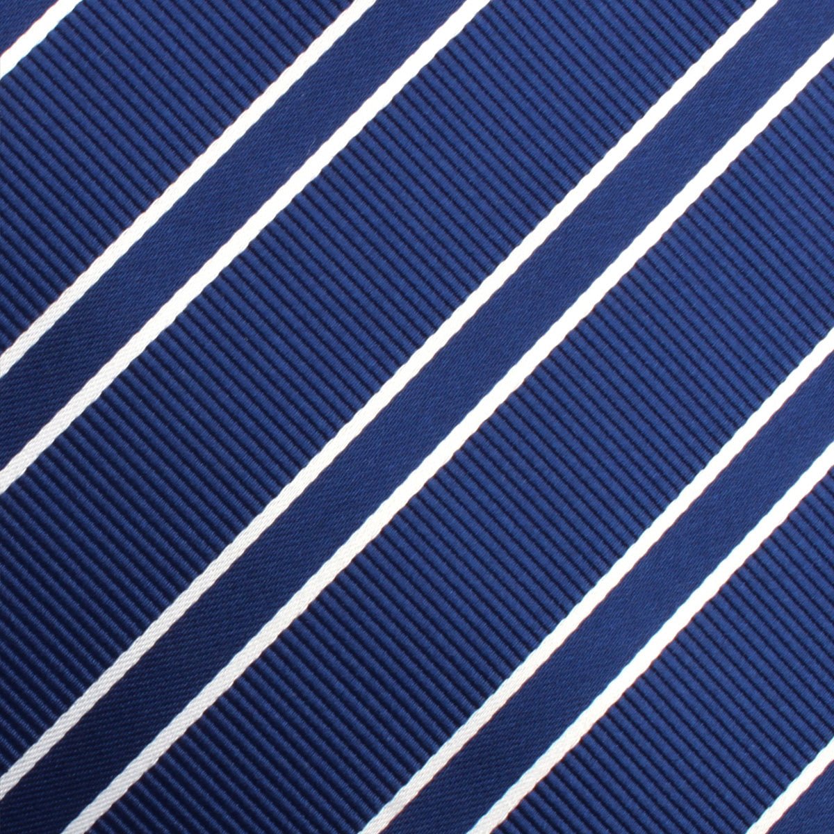 Navy Blue Double Stripe Pocket Square