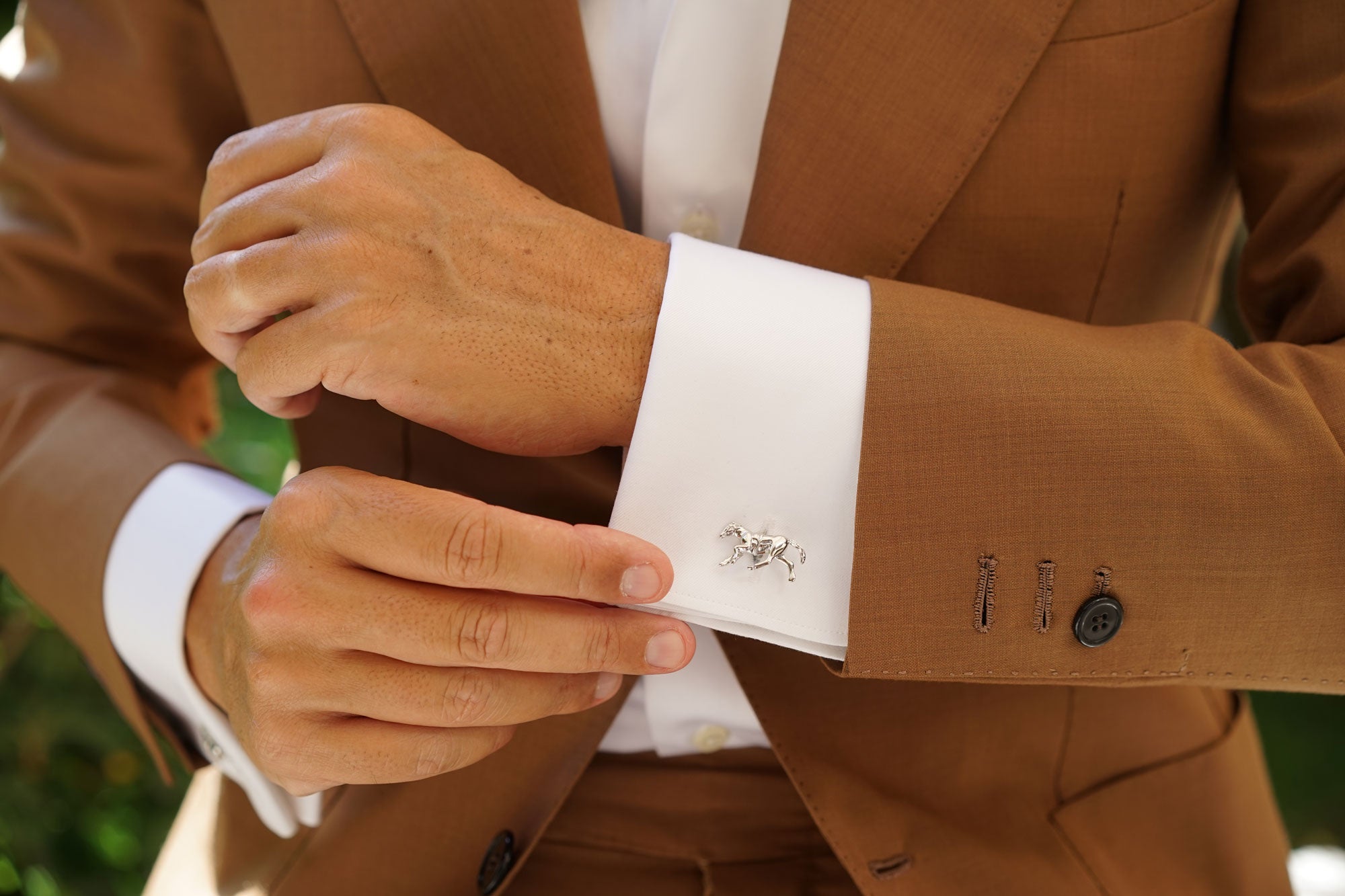 Silver Stallion Horse Cufflinks