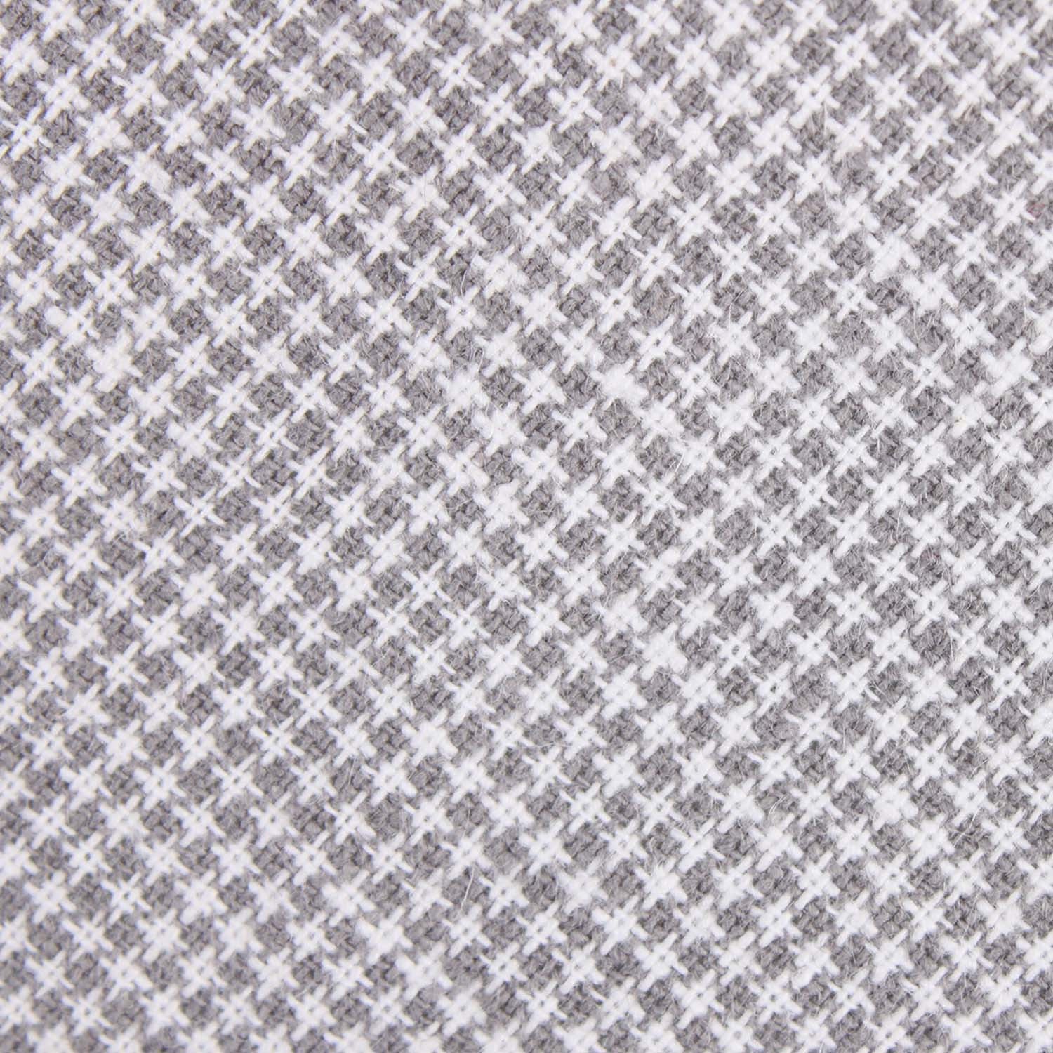 Light Grey Houndstooth Linen Necktie