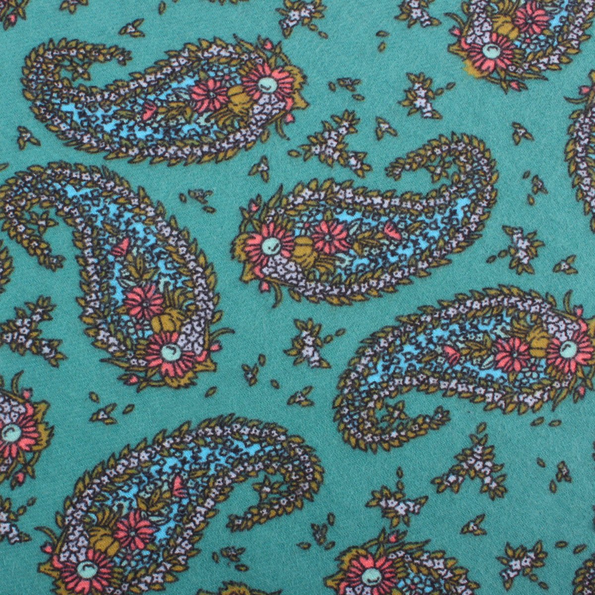 Fabric Swatch (Y262) - Amer Fort Teal Paisley