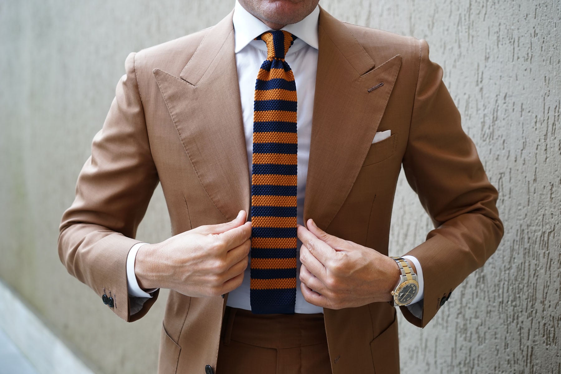 The Italian Flair Brown Knitted Tie