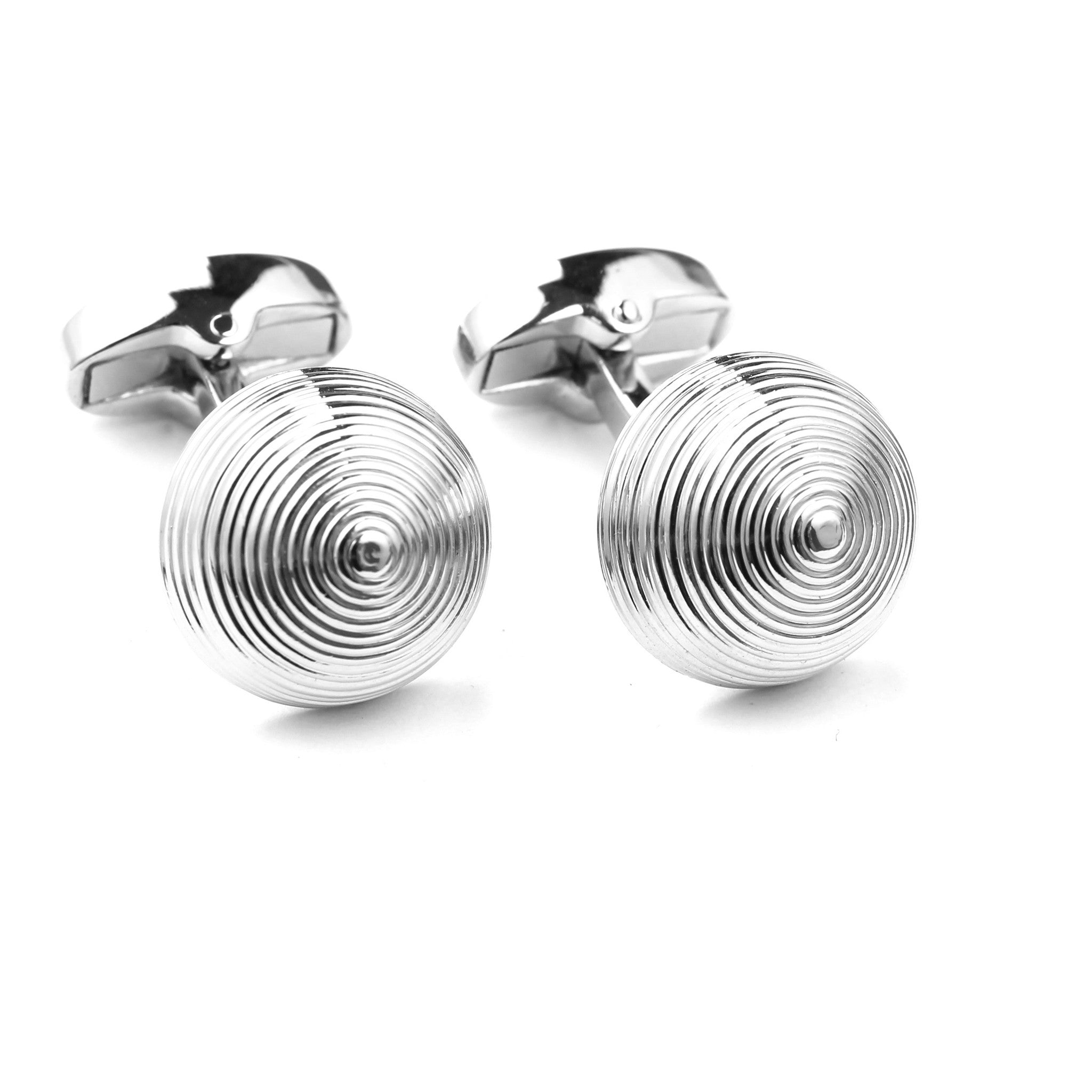 Silver Etched Cufflinks