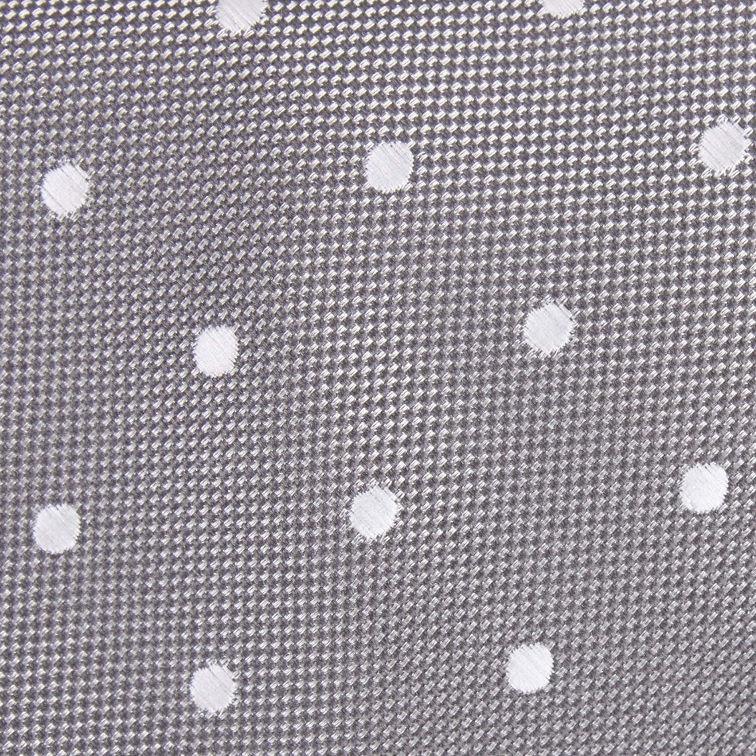 Grey with Milky White Polka Dots Pocket Square