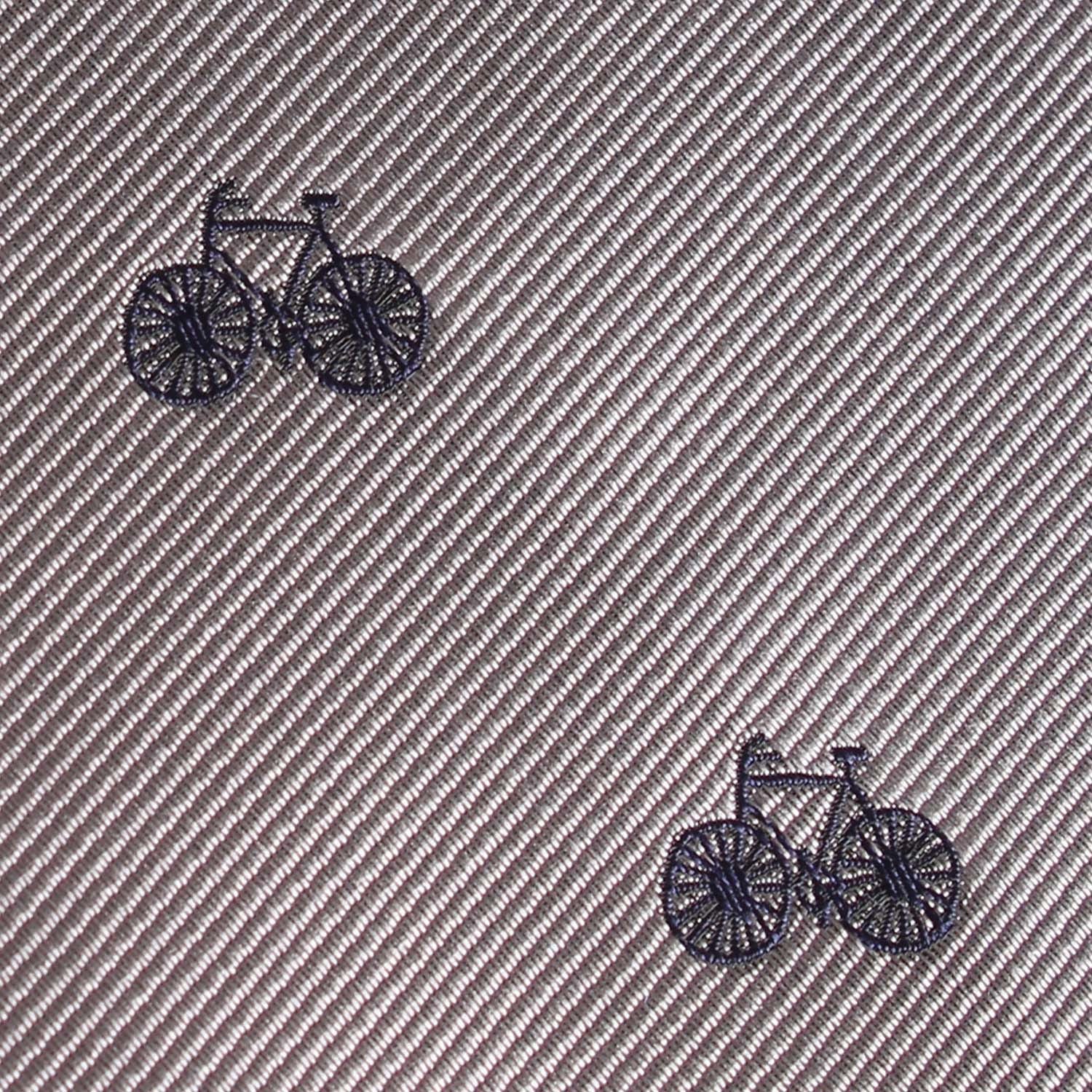 Grey with Navy Blue French Bicycle Necktie