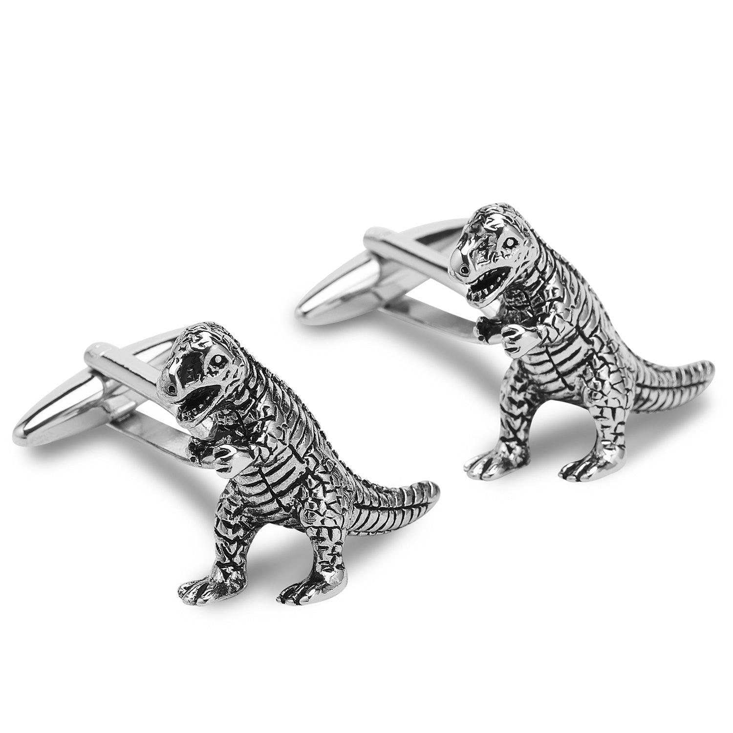 T-Rex Silver Cufflinks