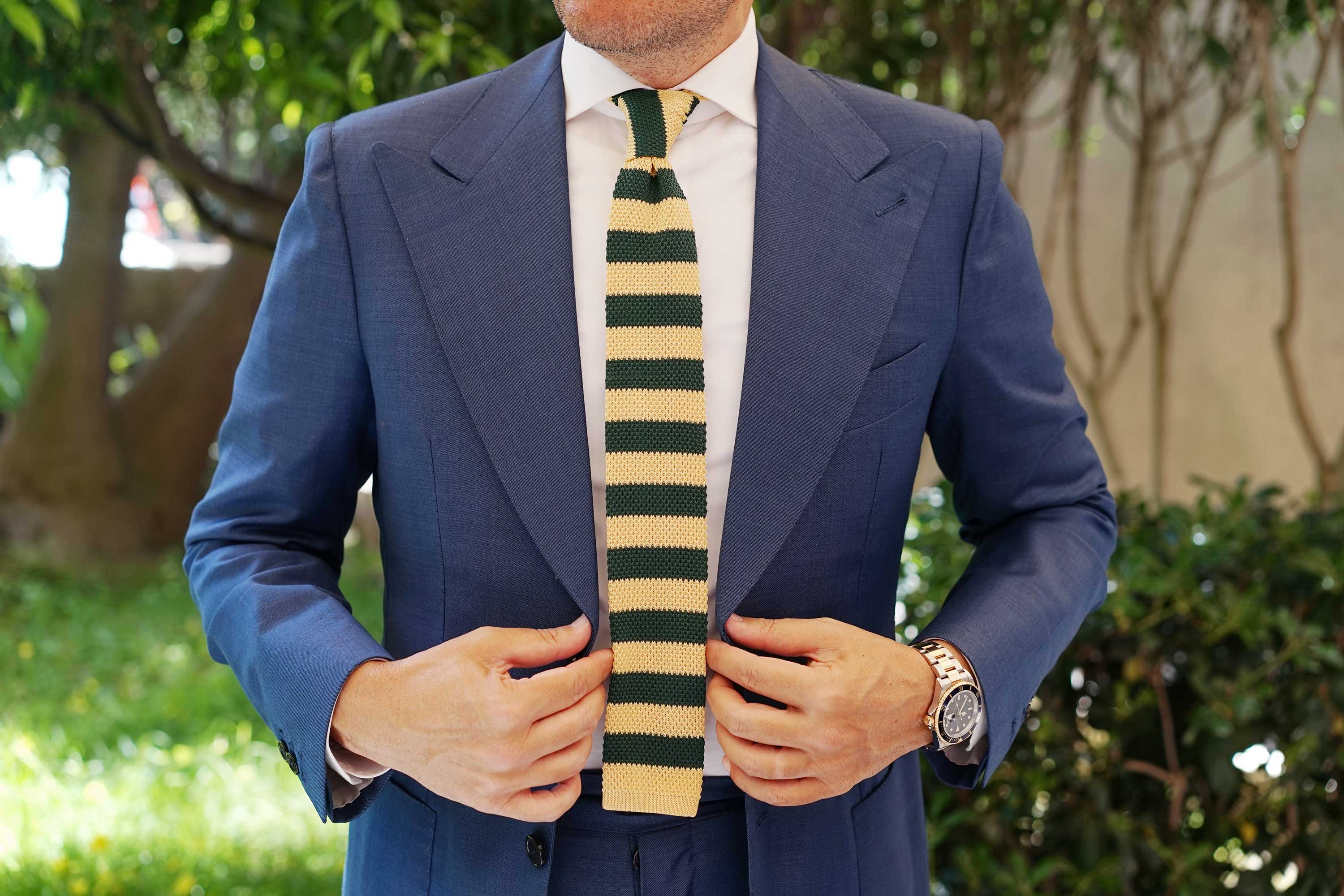 Jim Dean Green Knitted Tie