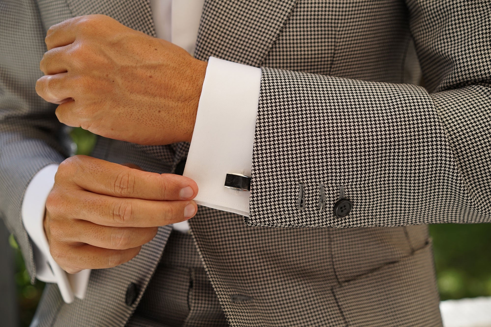 Black Onyx Stone Cufflinks