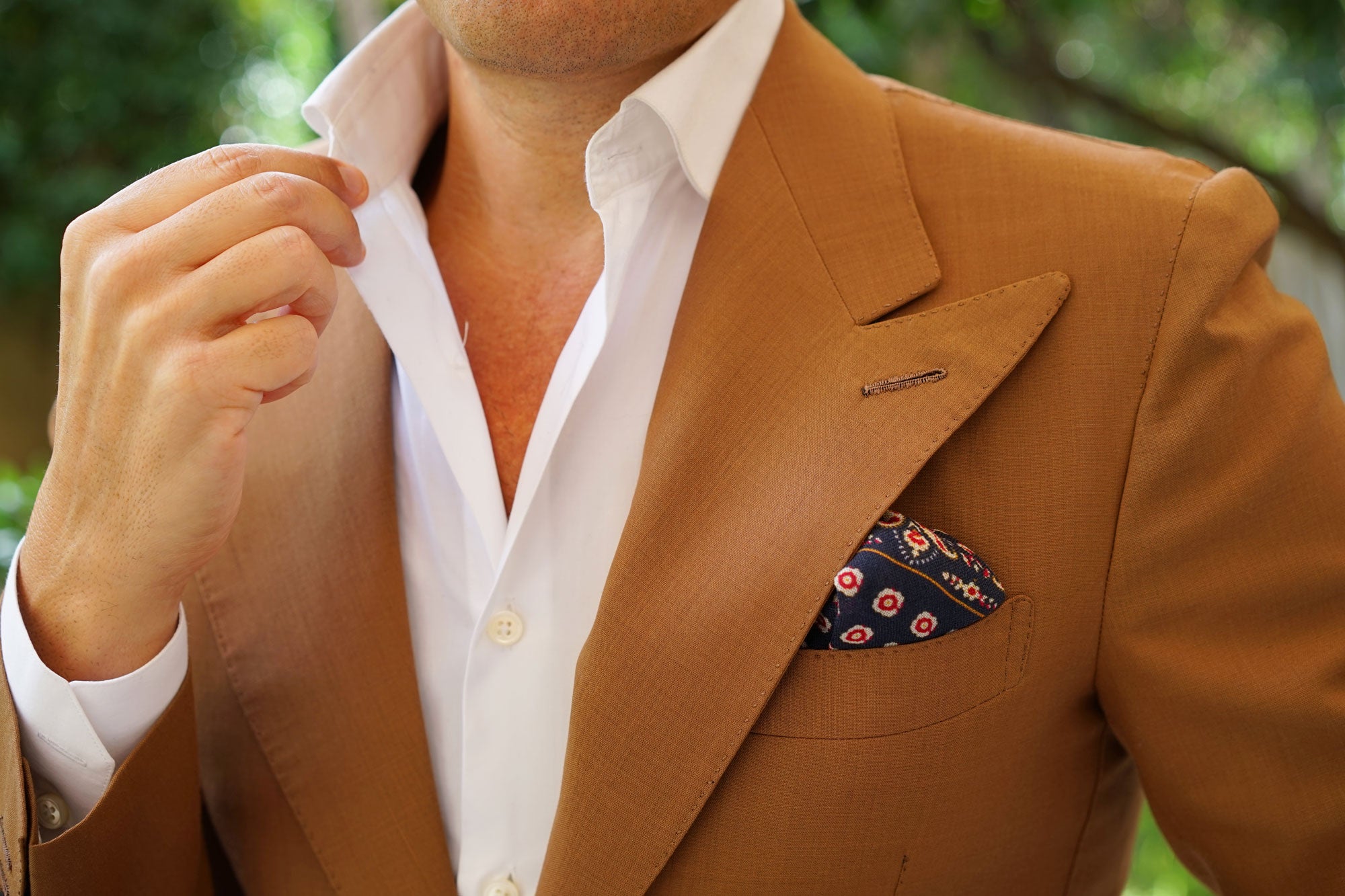 The Yakuza Navy Wool Pocket Square