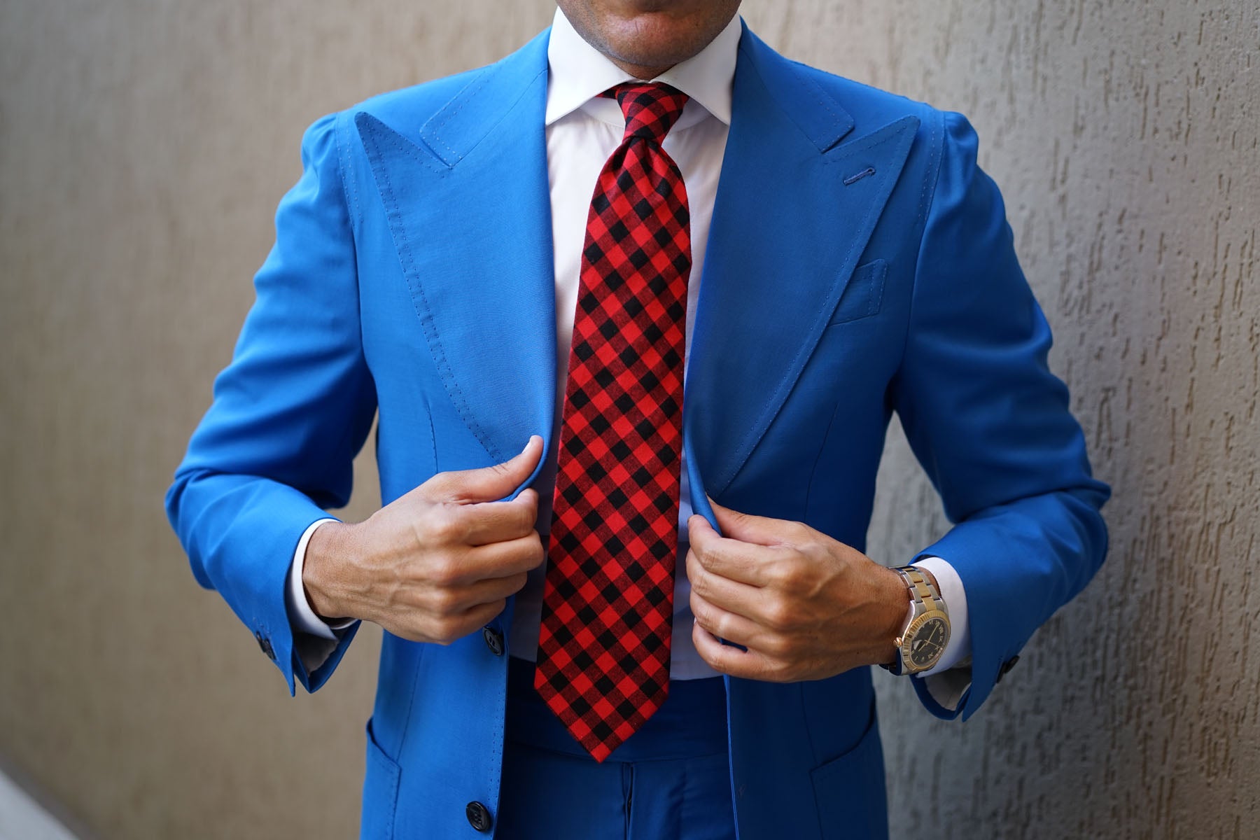 Red & Black Gingham Tie