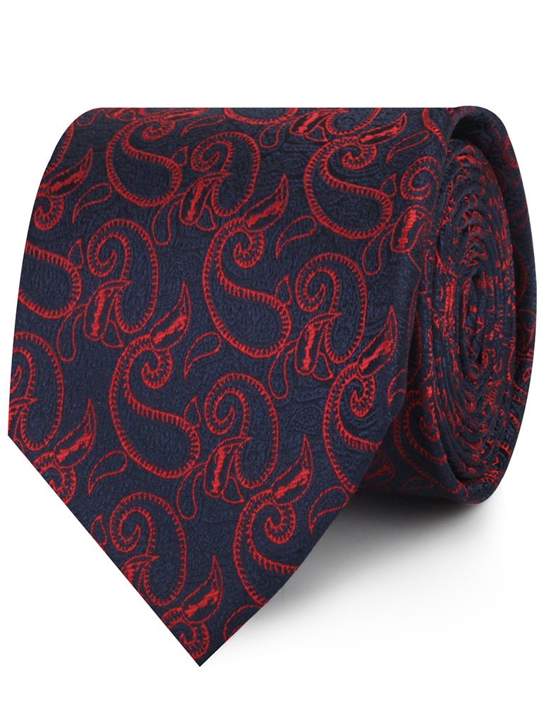 Yazd Red Paisley Necktie