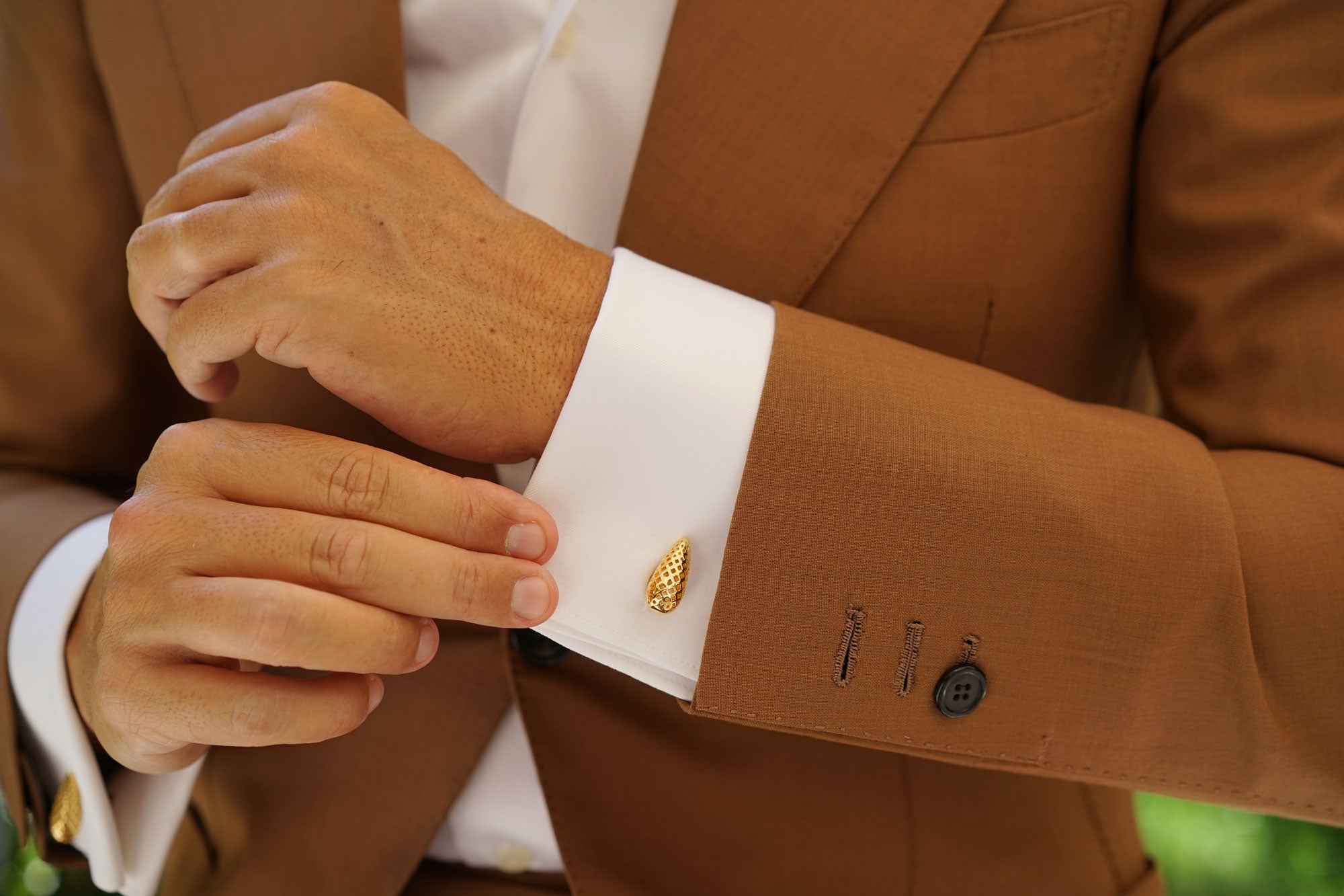 Gold Dragon Egg Cufflinks