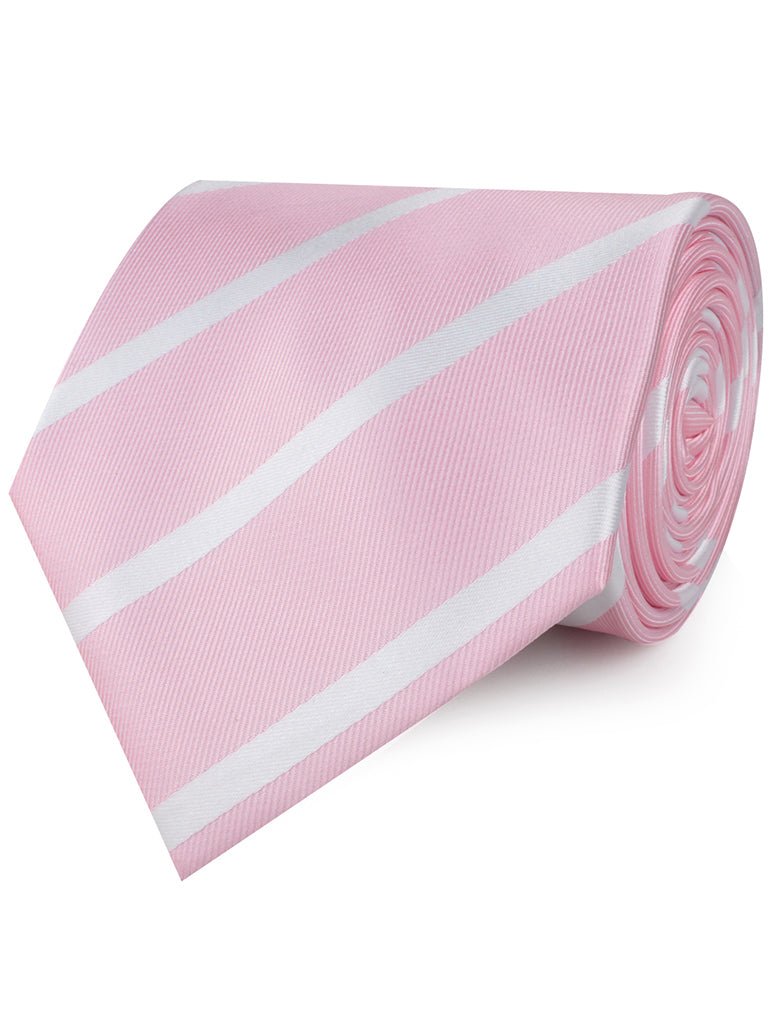 Rose Pink Striped Necktie