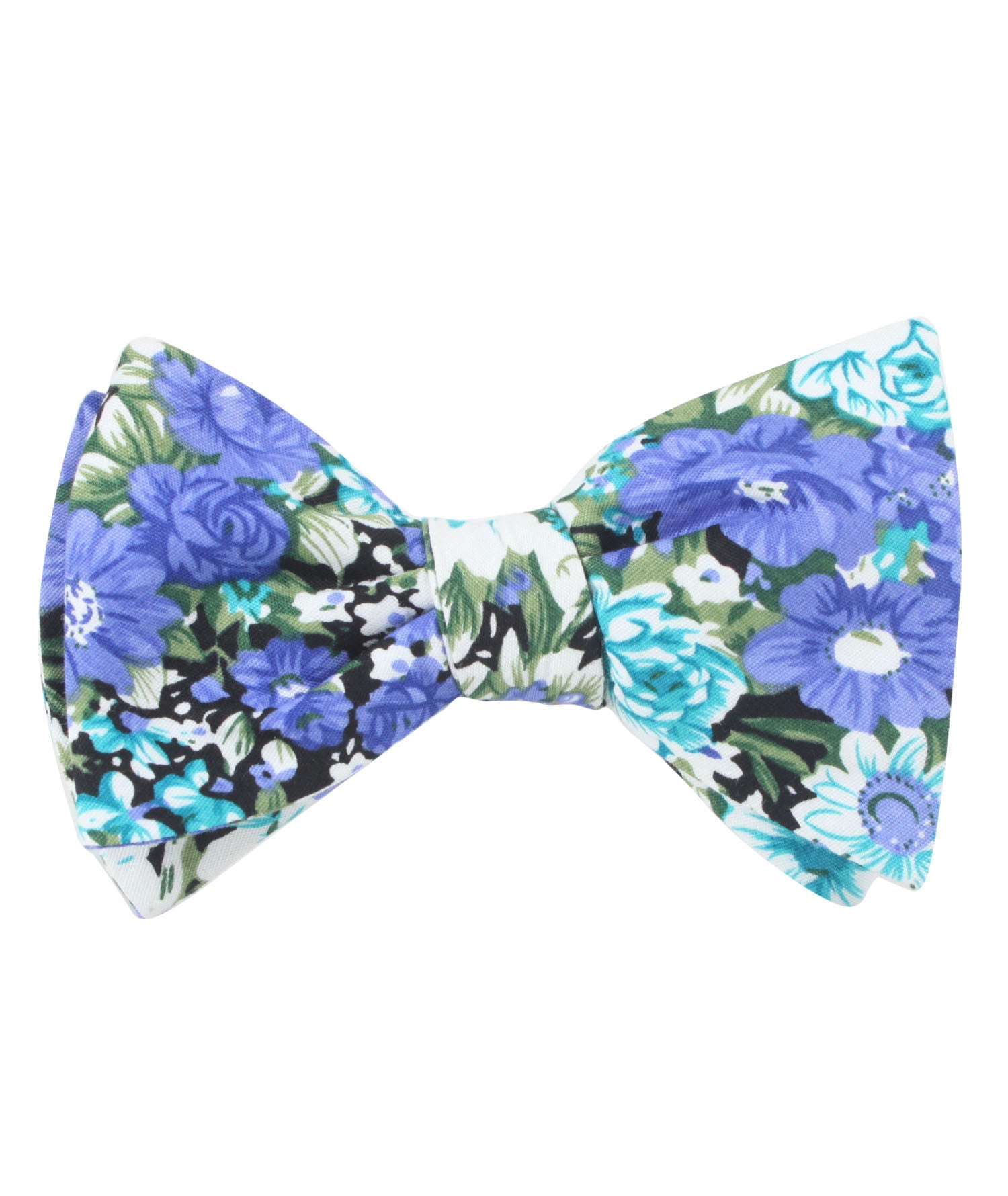 Pianosa Purple Floral Self Bow Tie