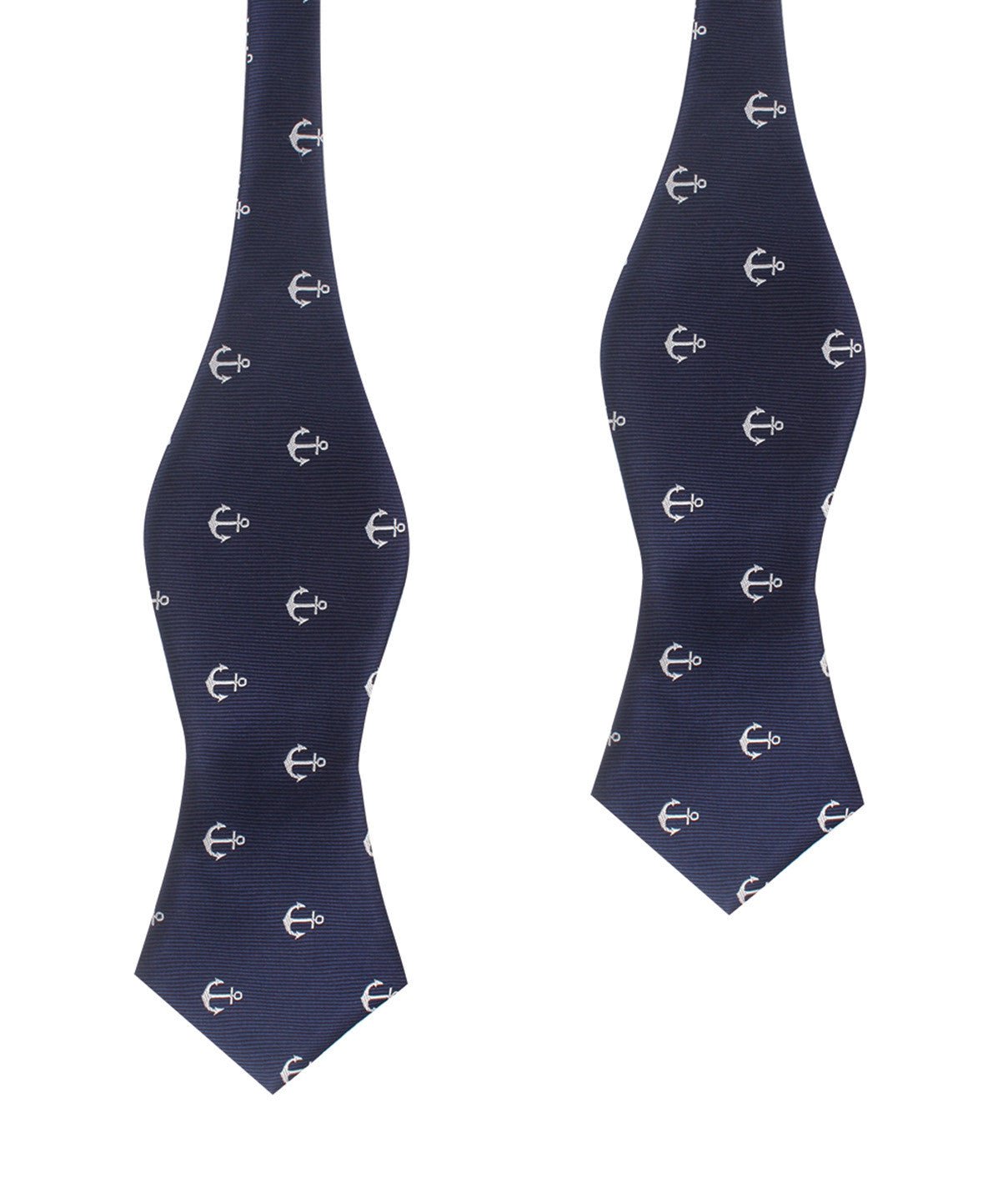 The OTAA Navy Blue Anchor Self Tie Diamond Tip Bow Tie