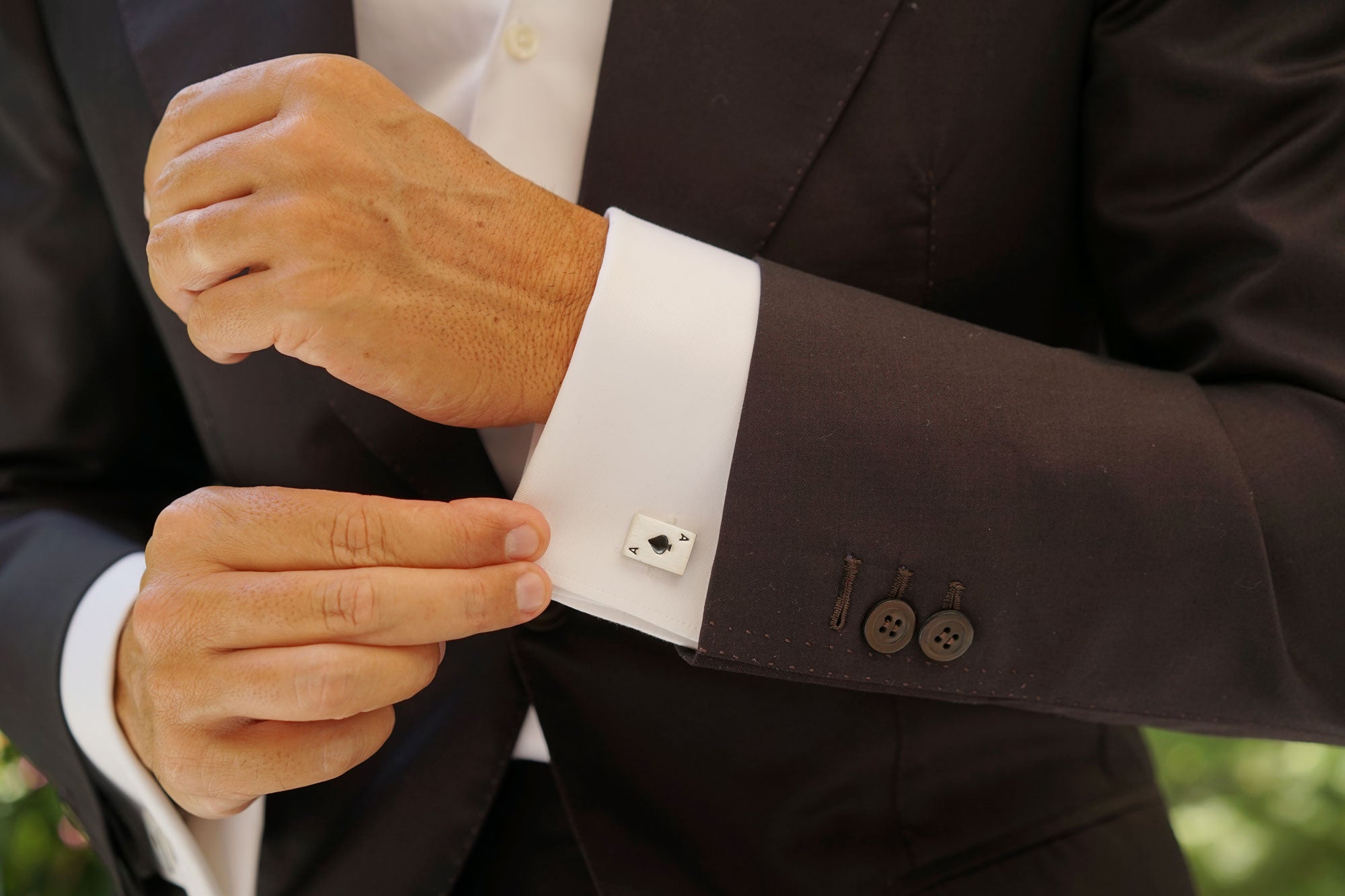 Ace of Spades Card Cufflinks