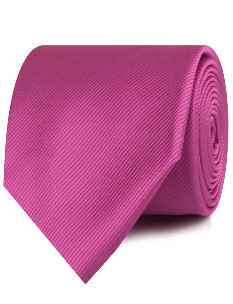 Fuchsia Pink Twill Necktie