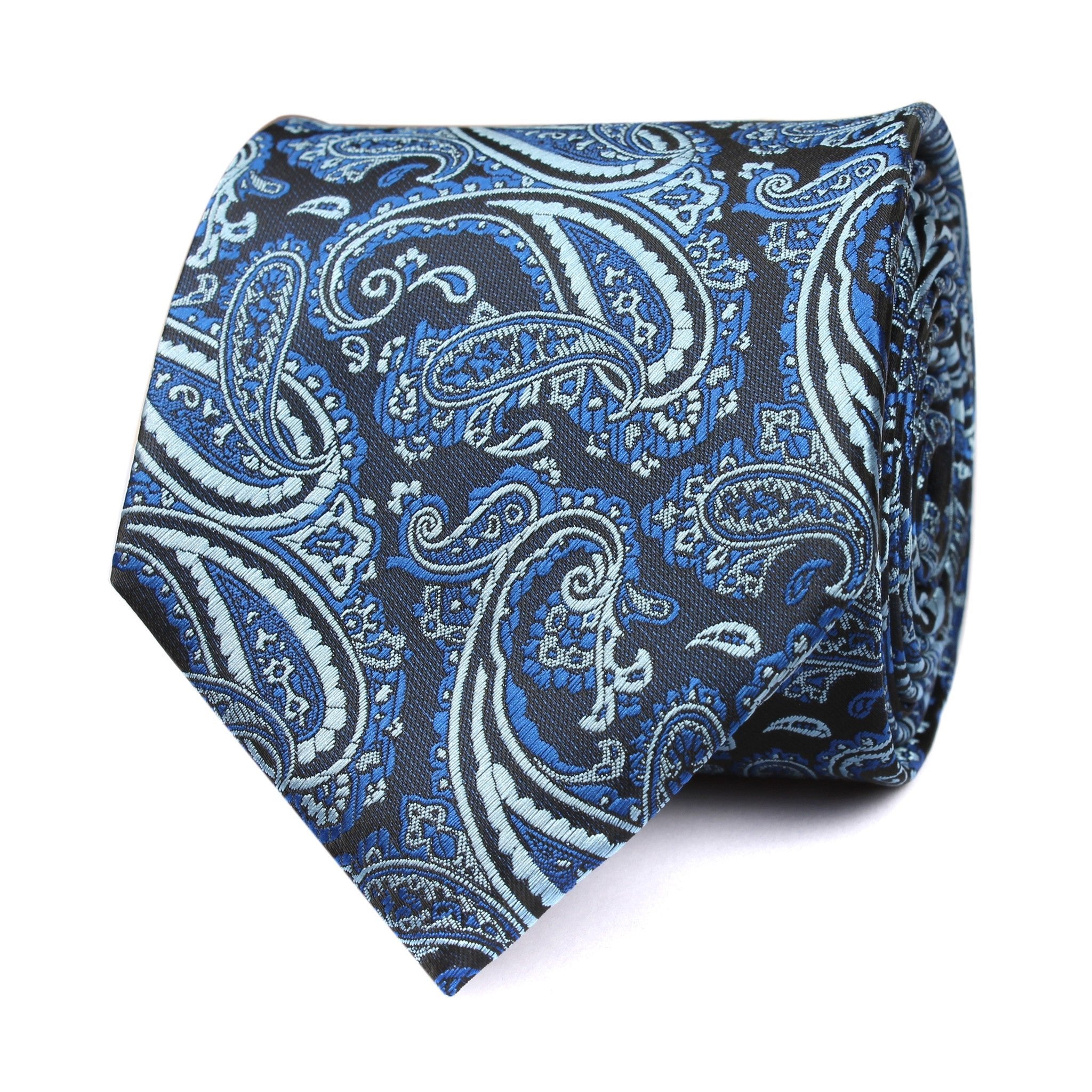 Paisley Black and Blue Tie