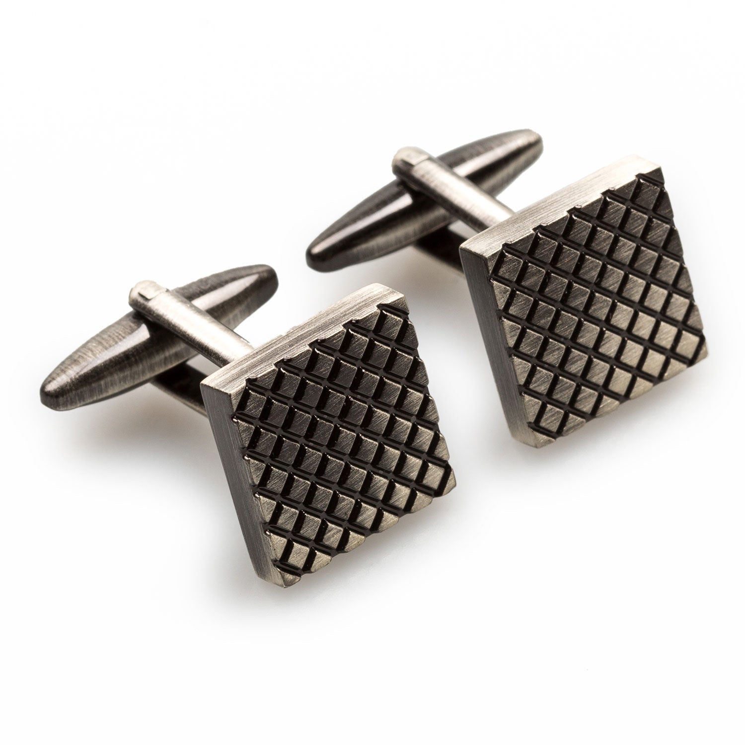 Mr Moore Antique Silver Square Cufflinks