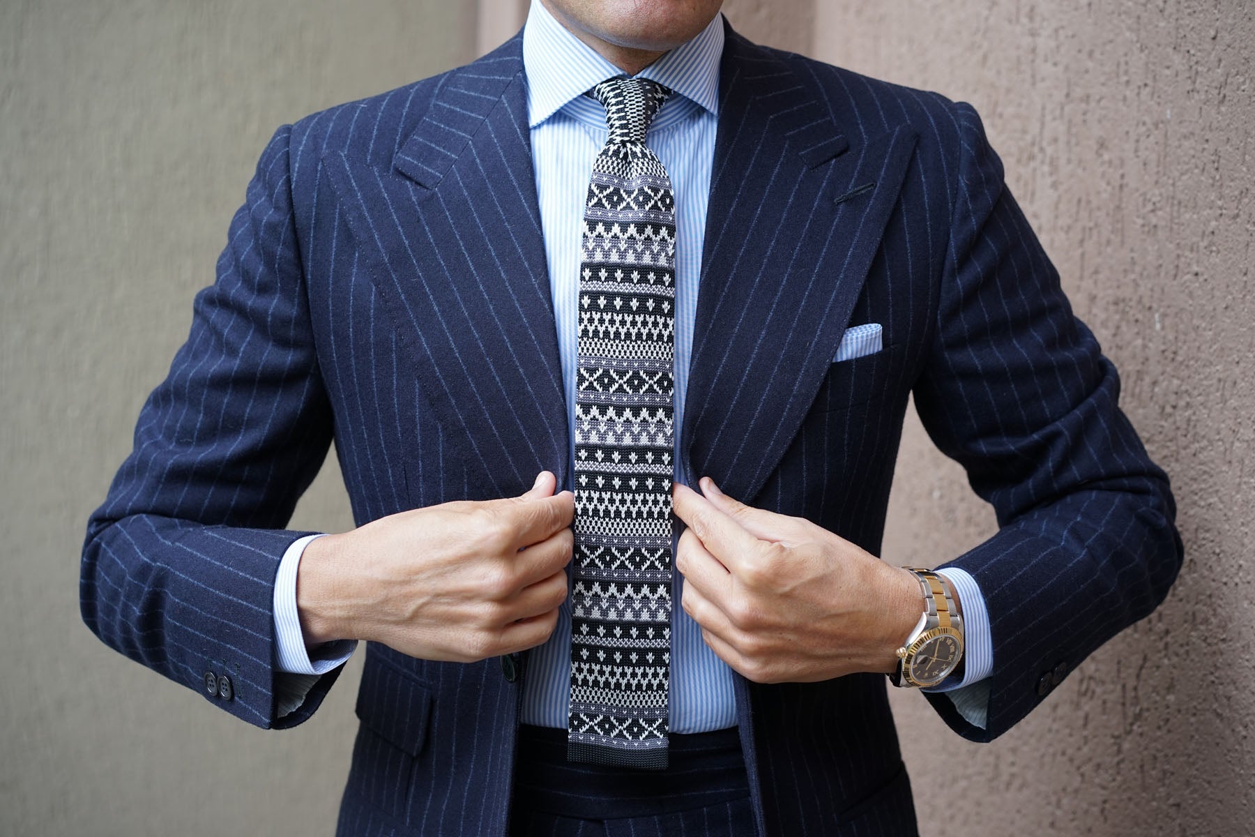 Mr Hartman Black Knitted Tie