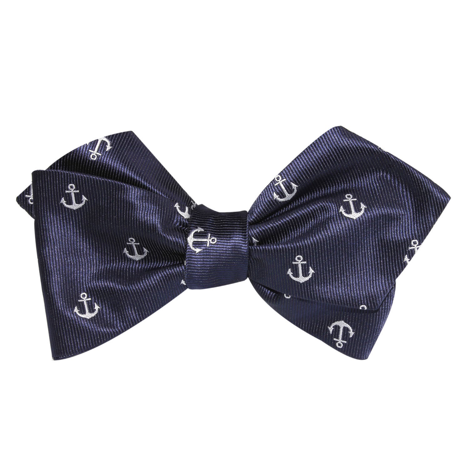 The OTAA Navy Blue Anchor Self Tie Diamond Tip Bow Tie