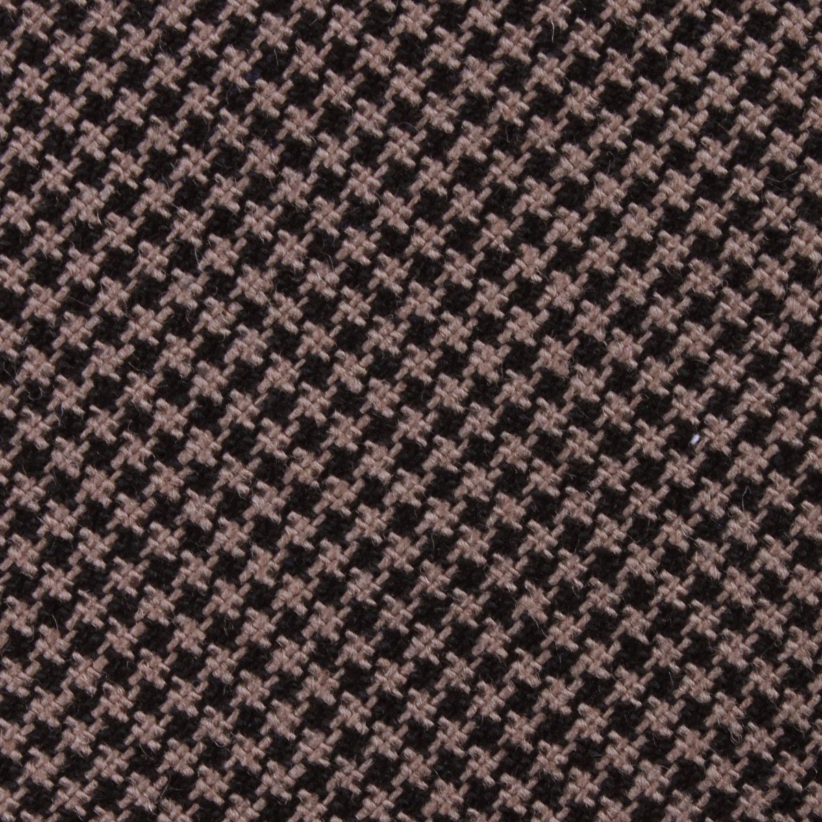 Madrid Brown Houndstooth Self Bow Tie