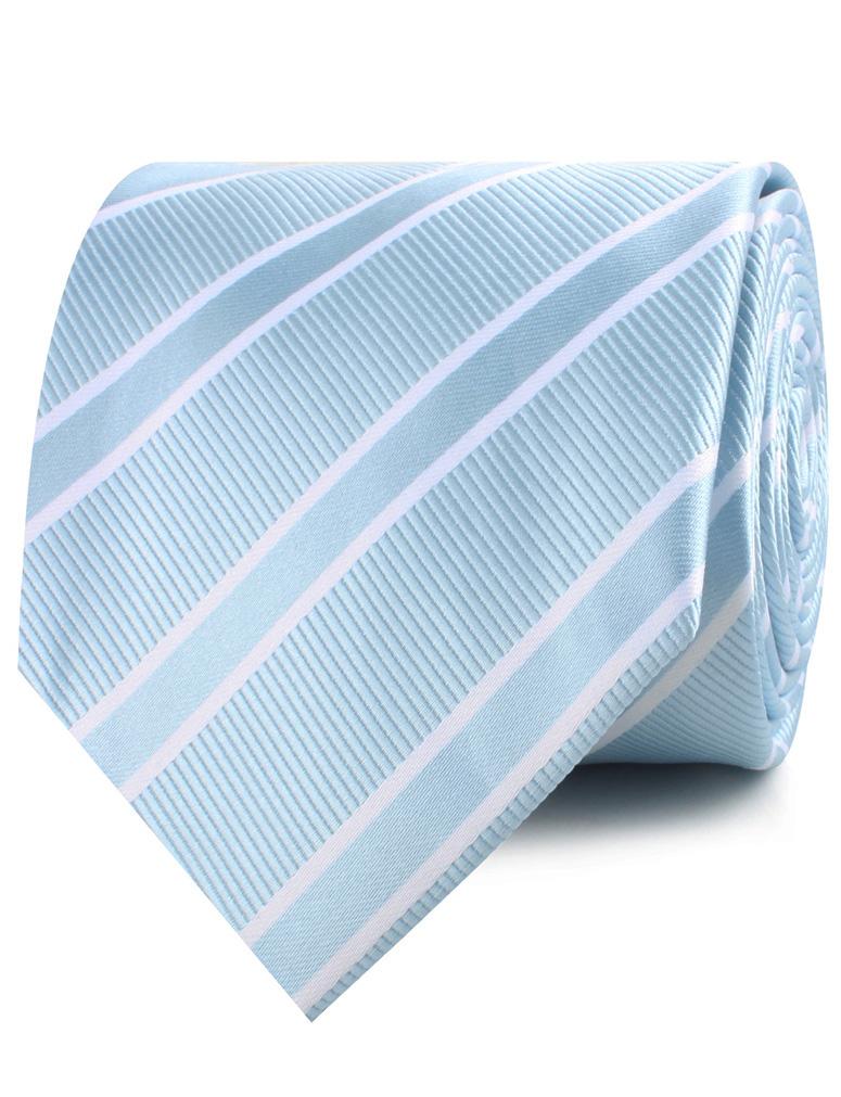 Sky Light Blue Double Stripe Necktie