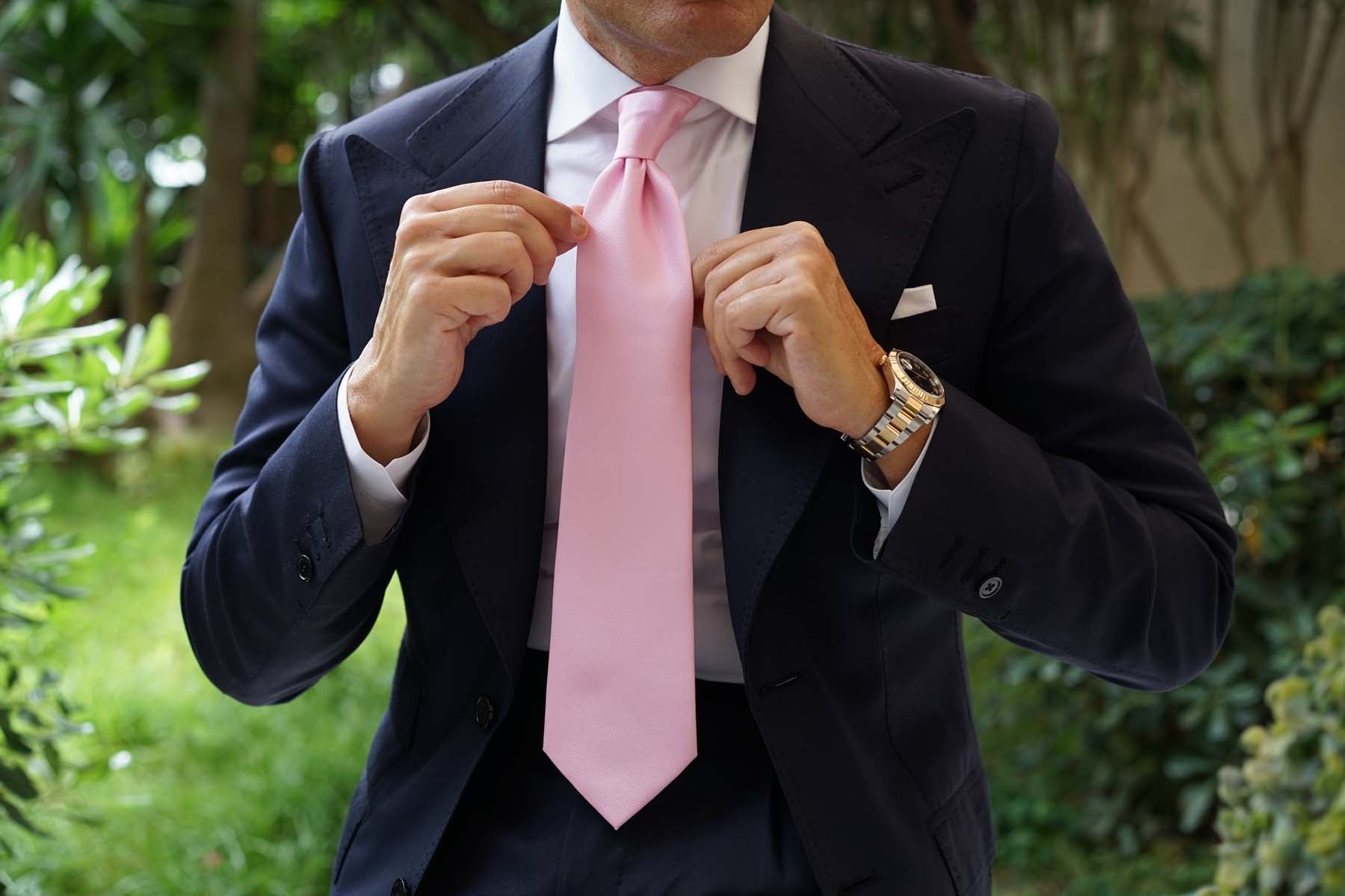 Tickled Pink Weave Necktie