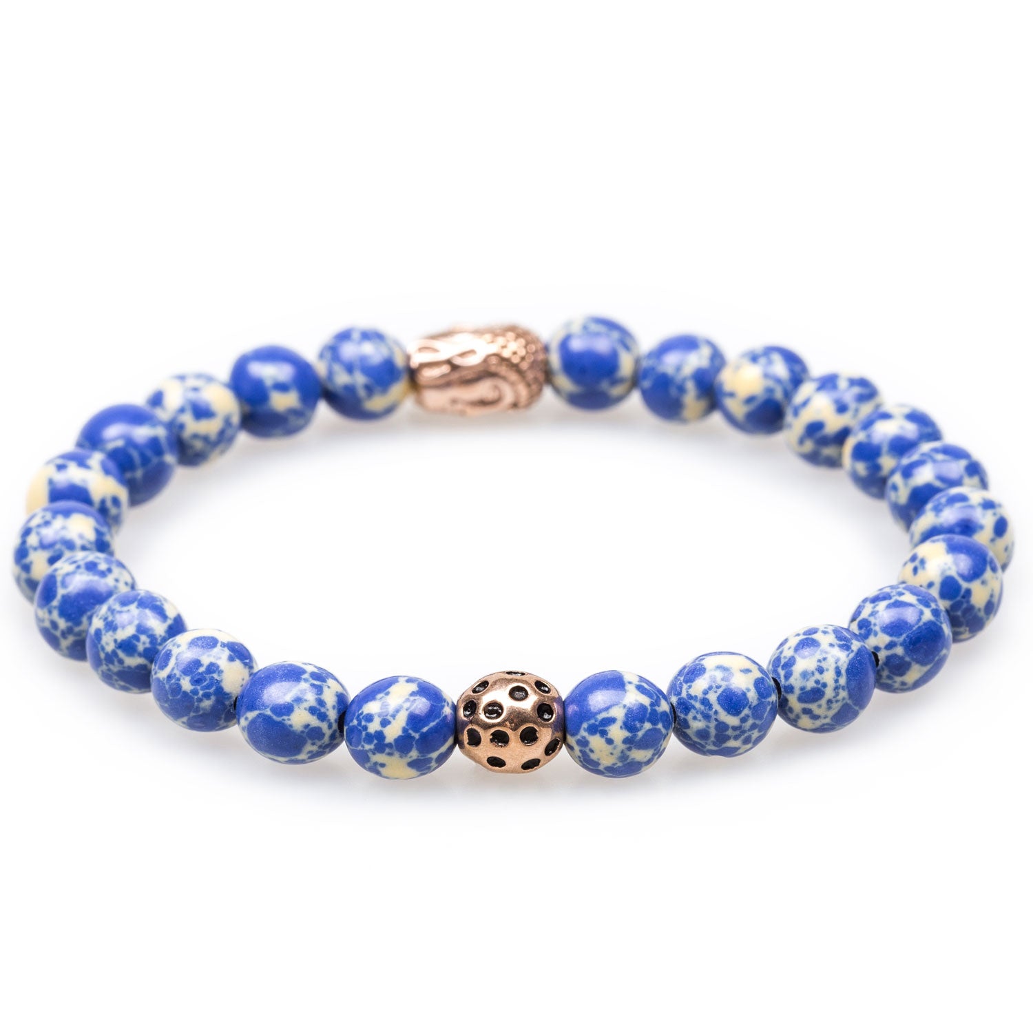 Sailendra Sodalite Rose Gold Buddha Bracelet