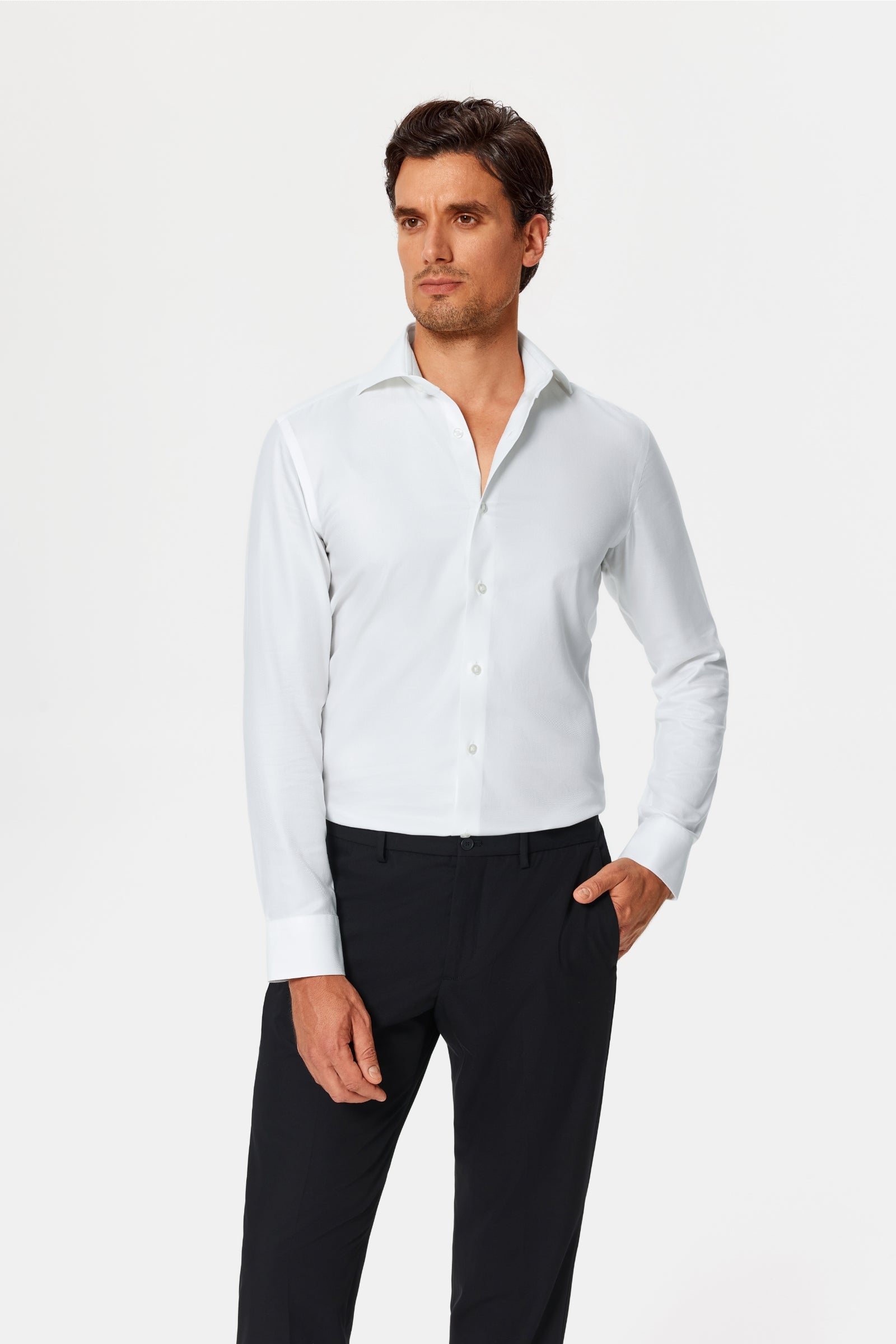 Carruthers White Lucious Non-Iron Shirt