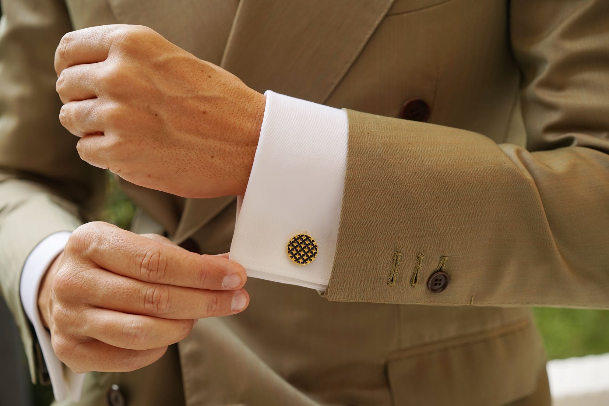 Gold Four Point Star Cufflinks