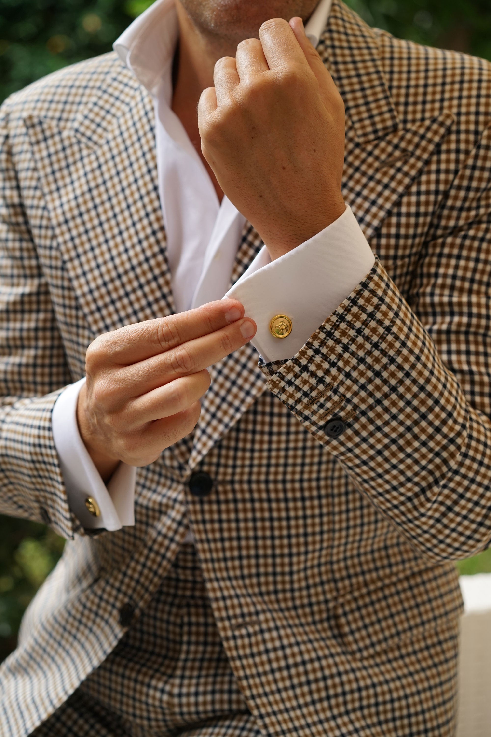 Gold Button Cufflinks