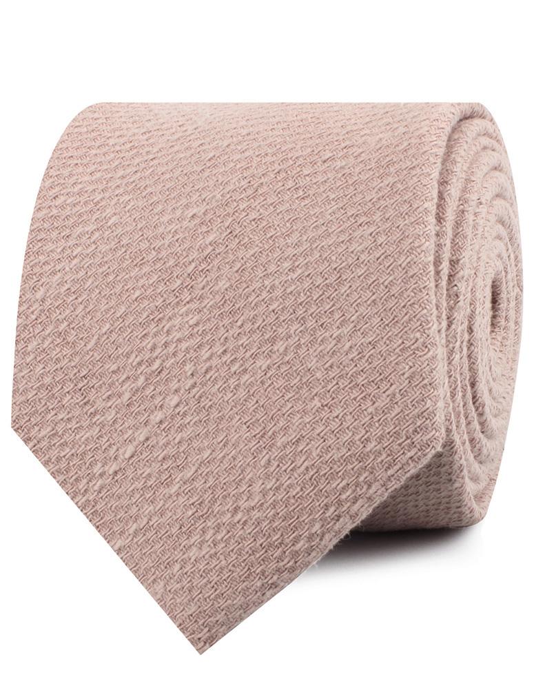 Dusty Beige Pink Linen Necktie