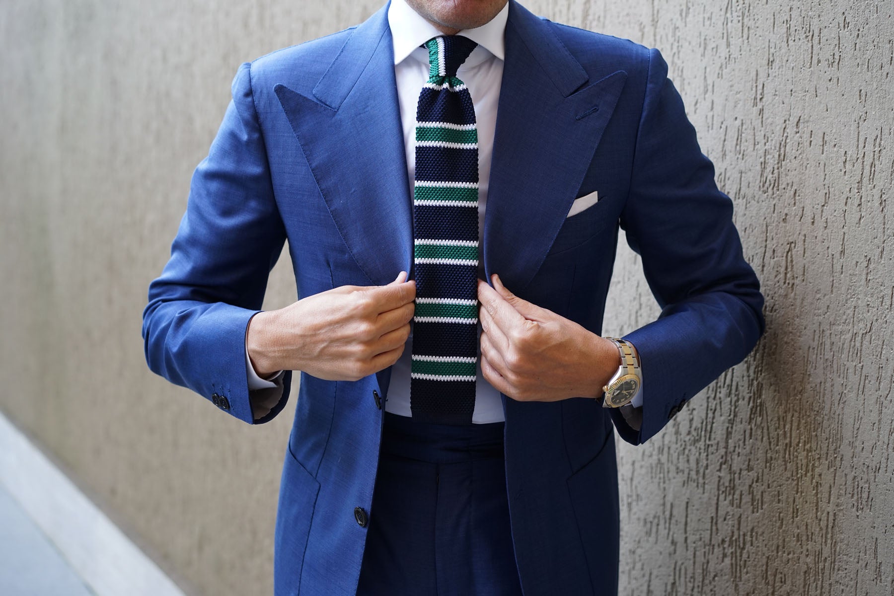 Bogart Green Knitted Tie