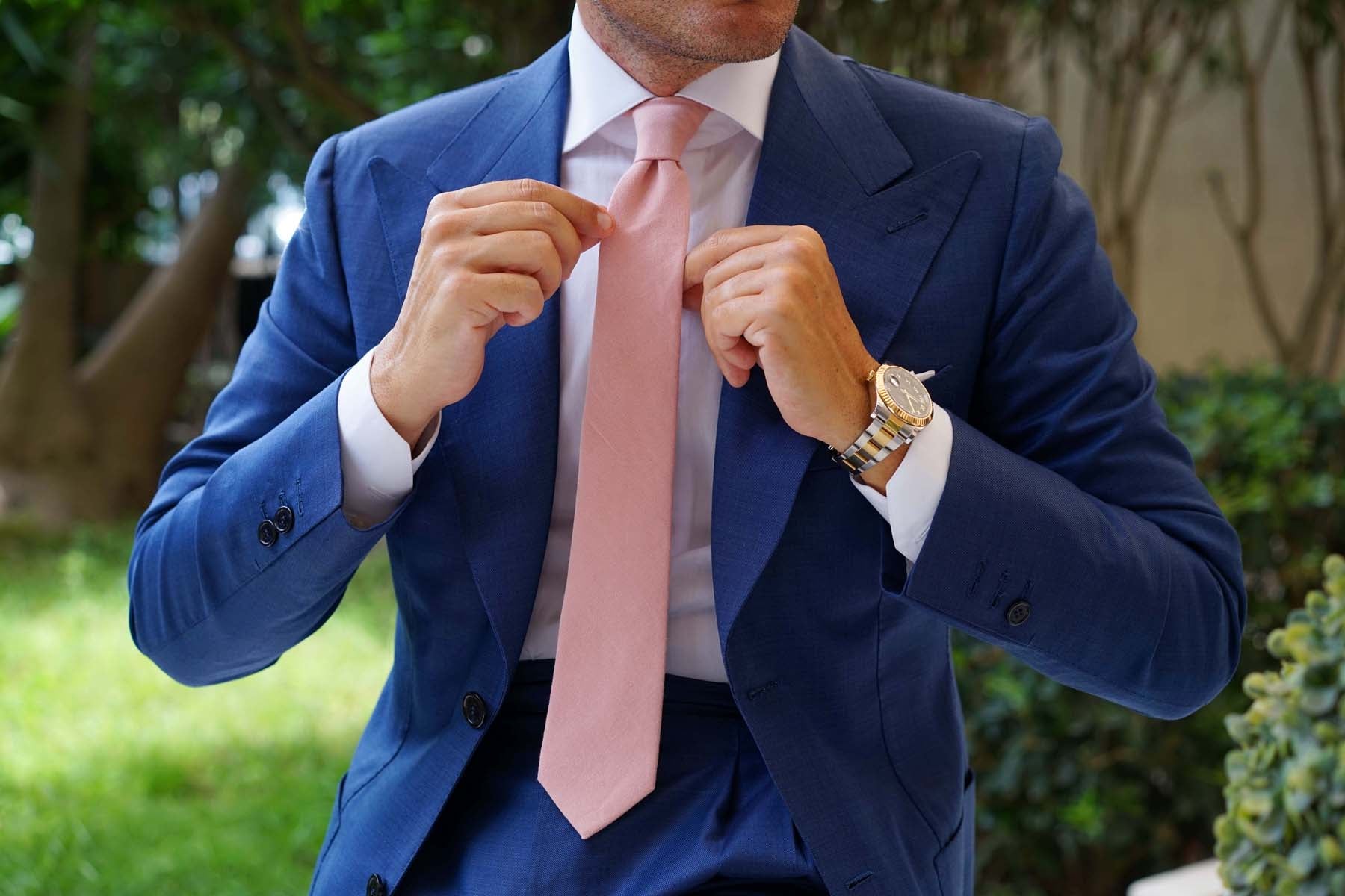 Dusty Rose Pink Skinny Tie