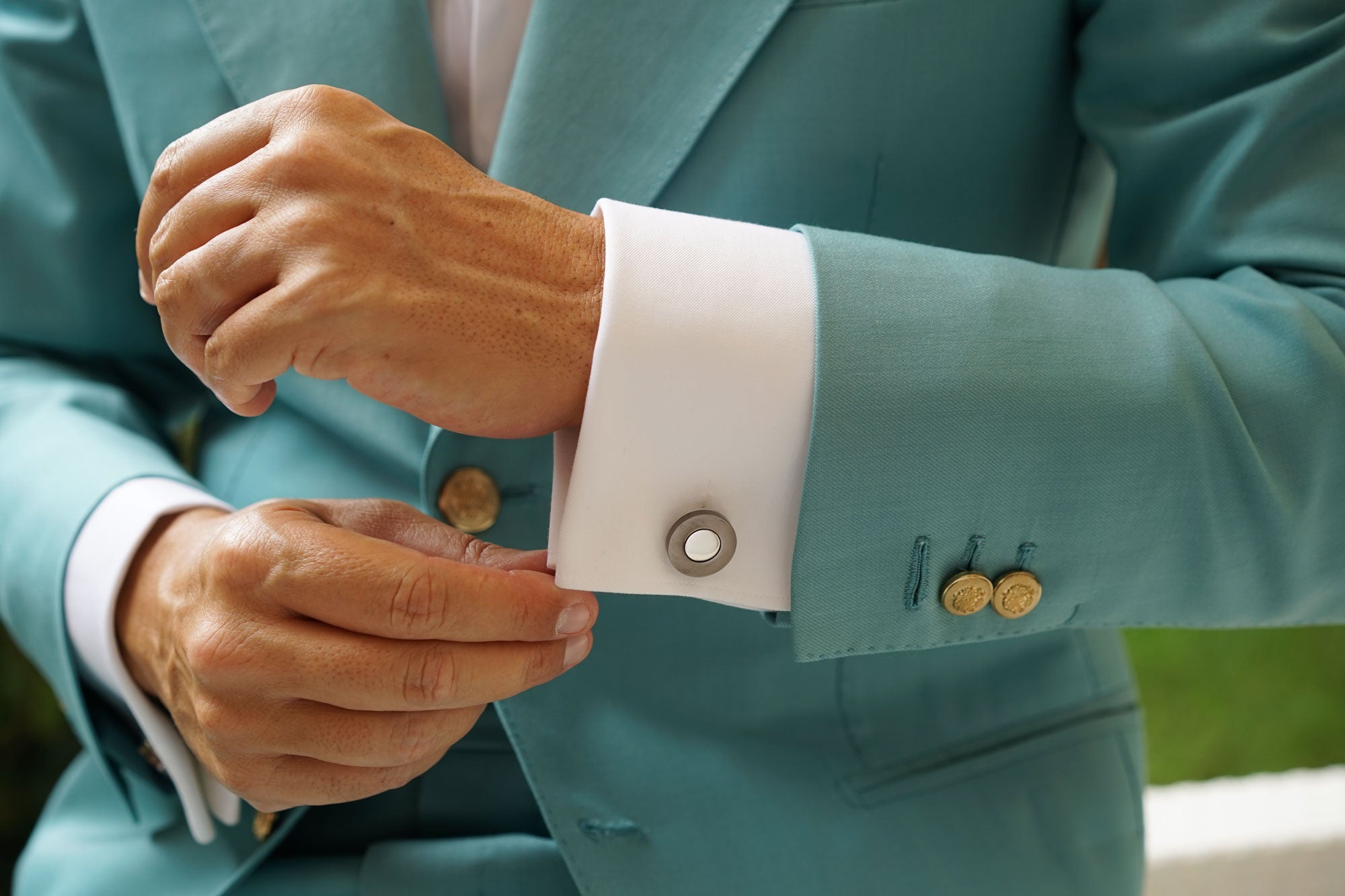 The Kingsman Black and Silver Cufflinks