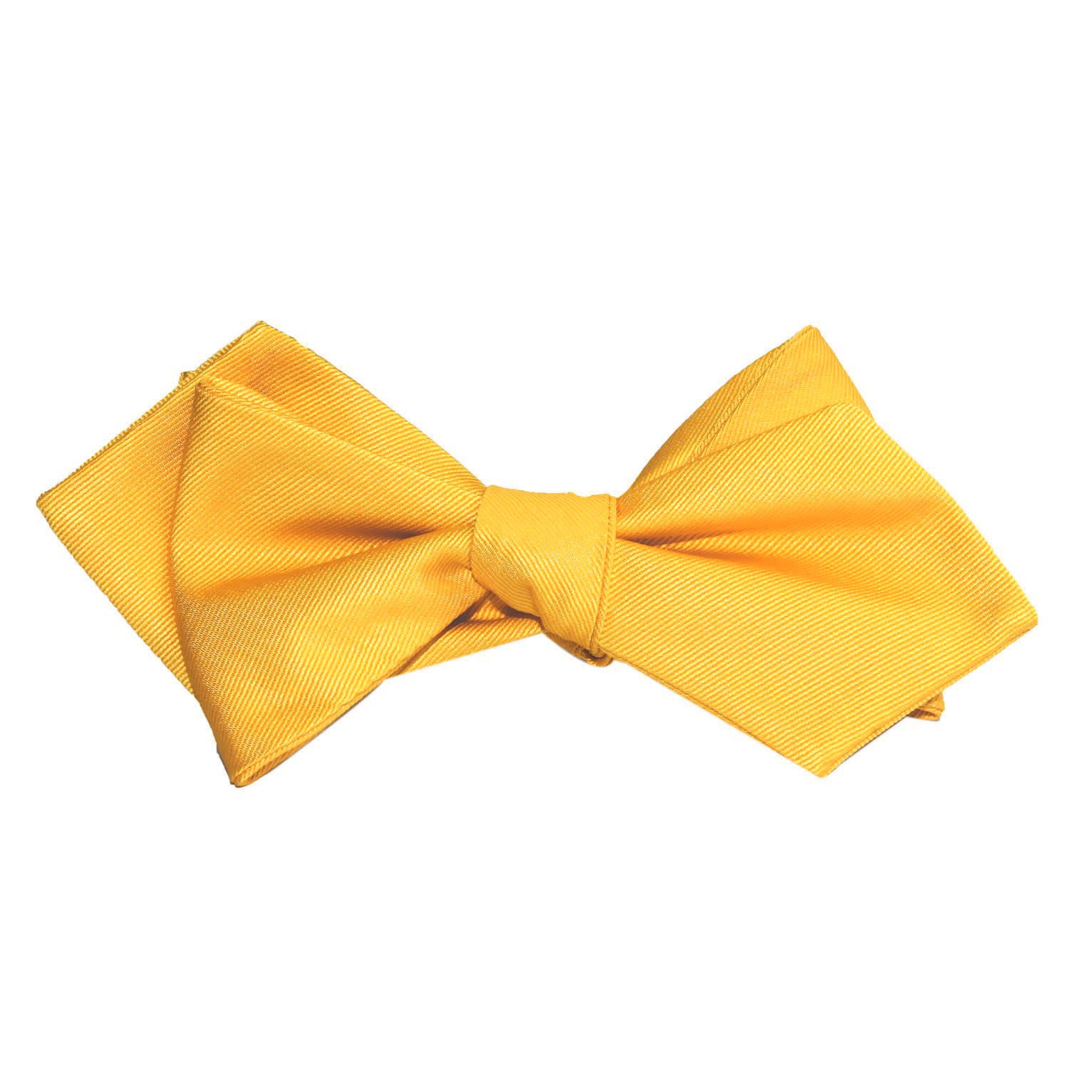 Banana Yellow Self Tie Diamond Tip Bow Tie