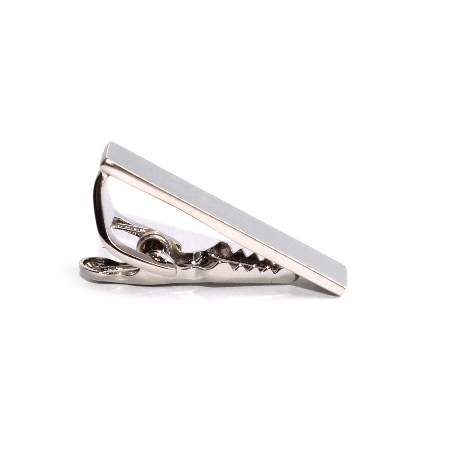 Mini Brushed Silver Skinny Tie Bar