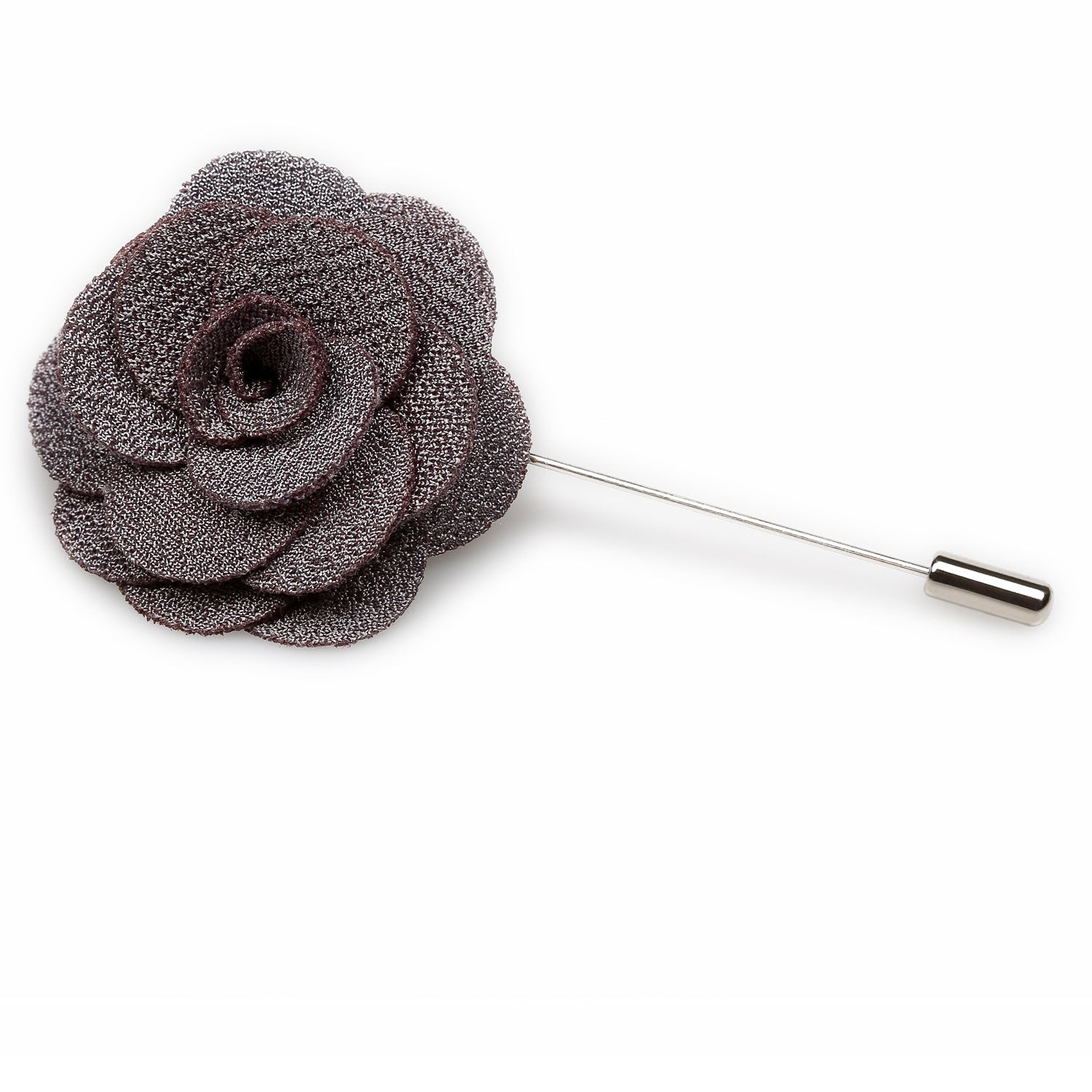 Charcoal Grey Lapel Flower