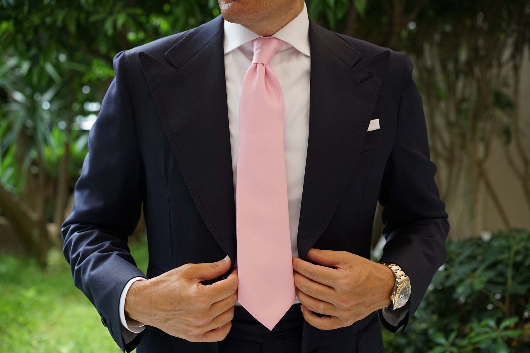 Tickled Pink Weave Necktie