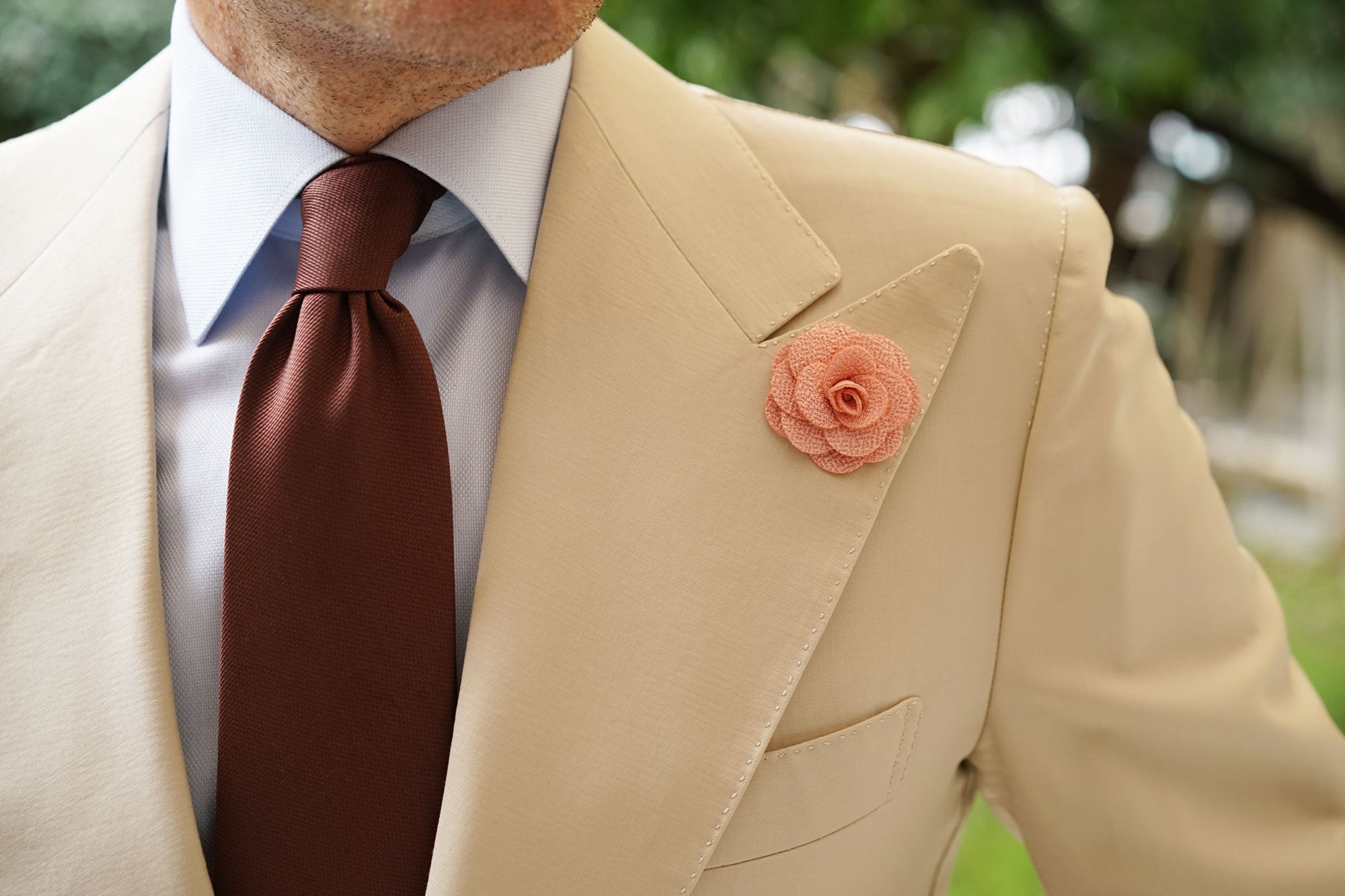 Rose Quartz Lapel Flower