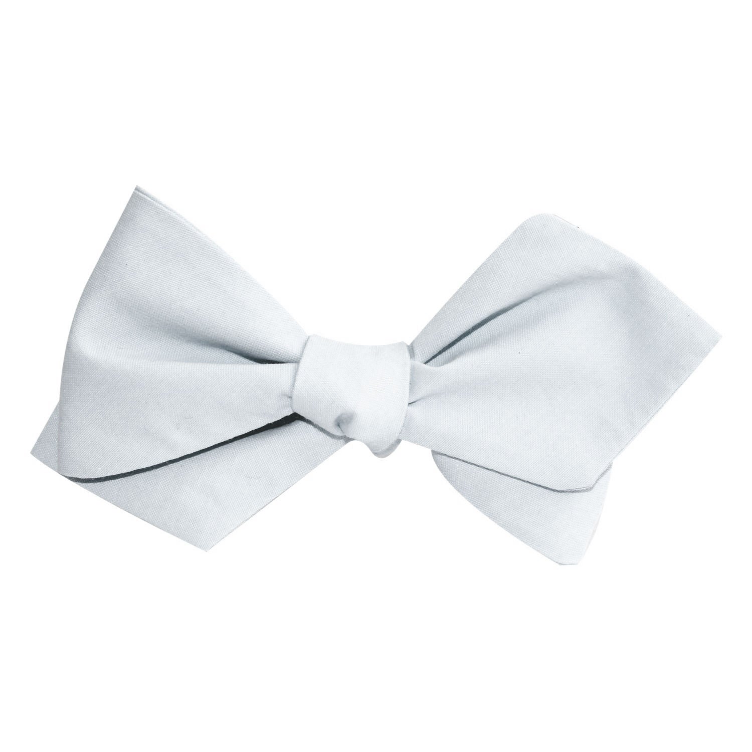 Alice Blue Cotton Self Tie Diamond Bow Tie