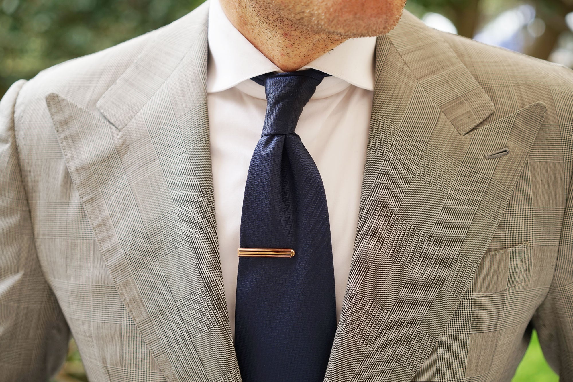 Mini Rose Gold Pinstripe Tie Bar