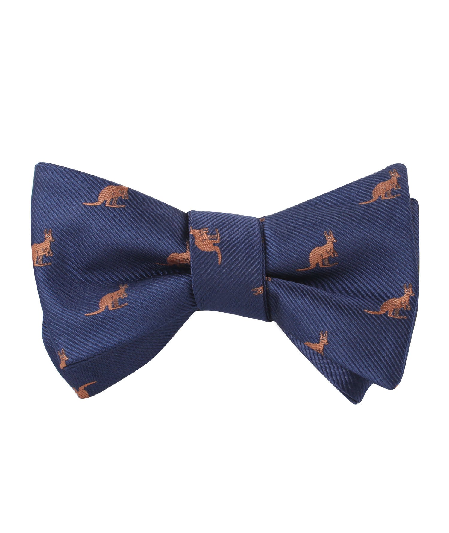 Brown Kangaroo Self Bow Tie