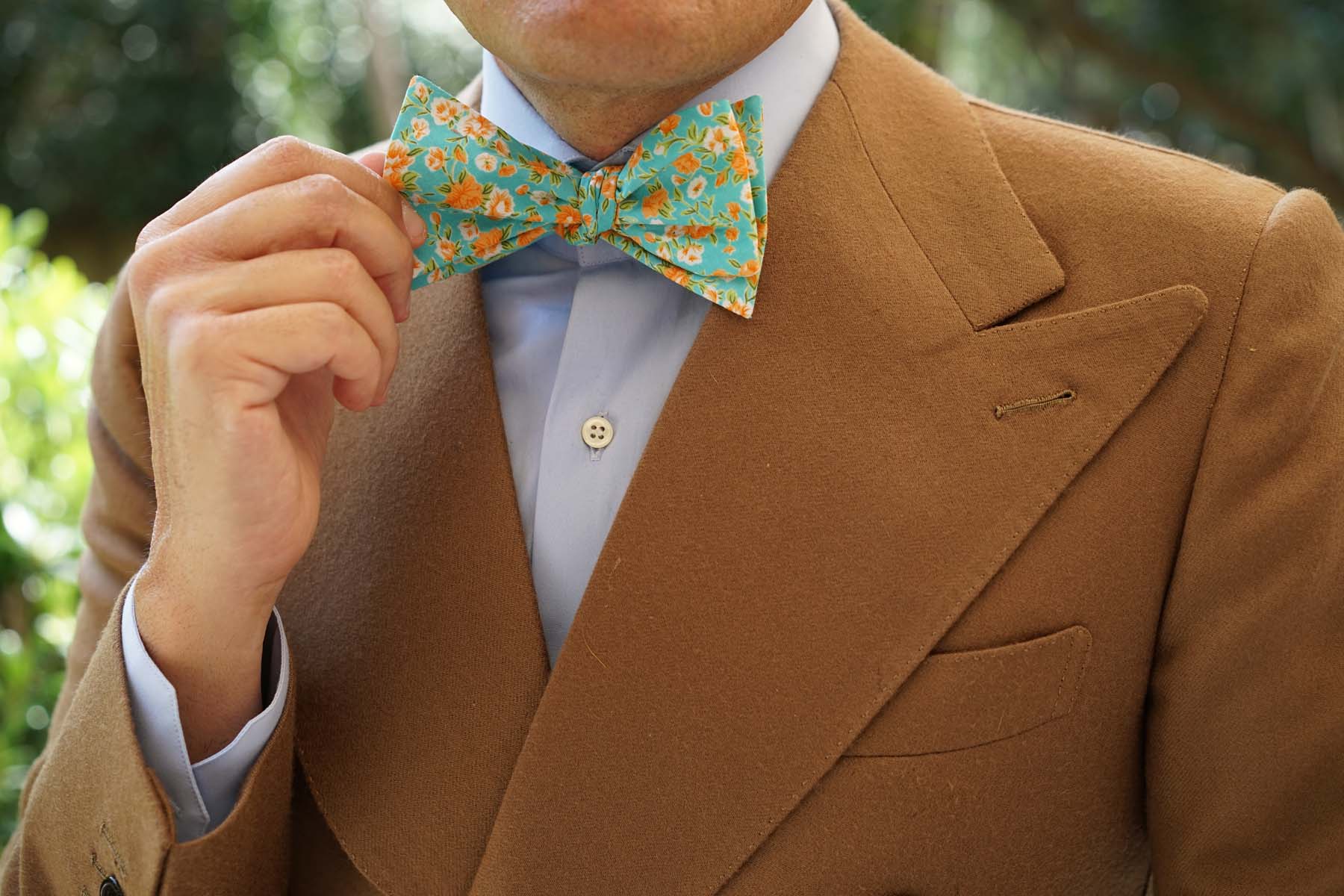 Monaco Floral Self Bow Tie