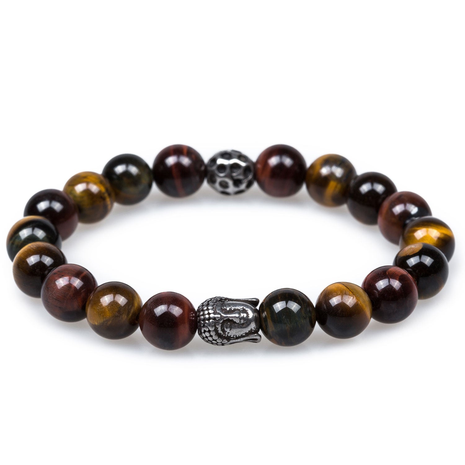 Tiger's Eye with Lava Stone Bracelet