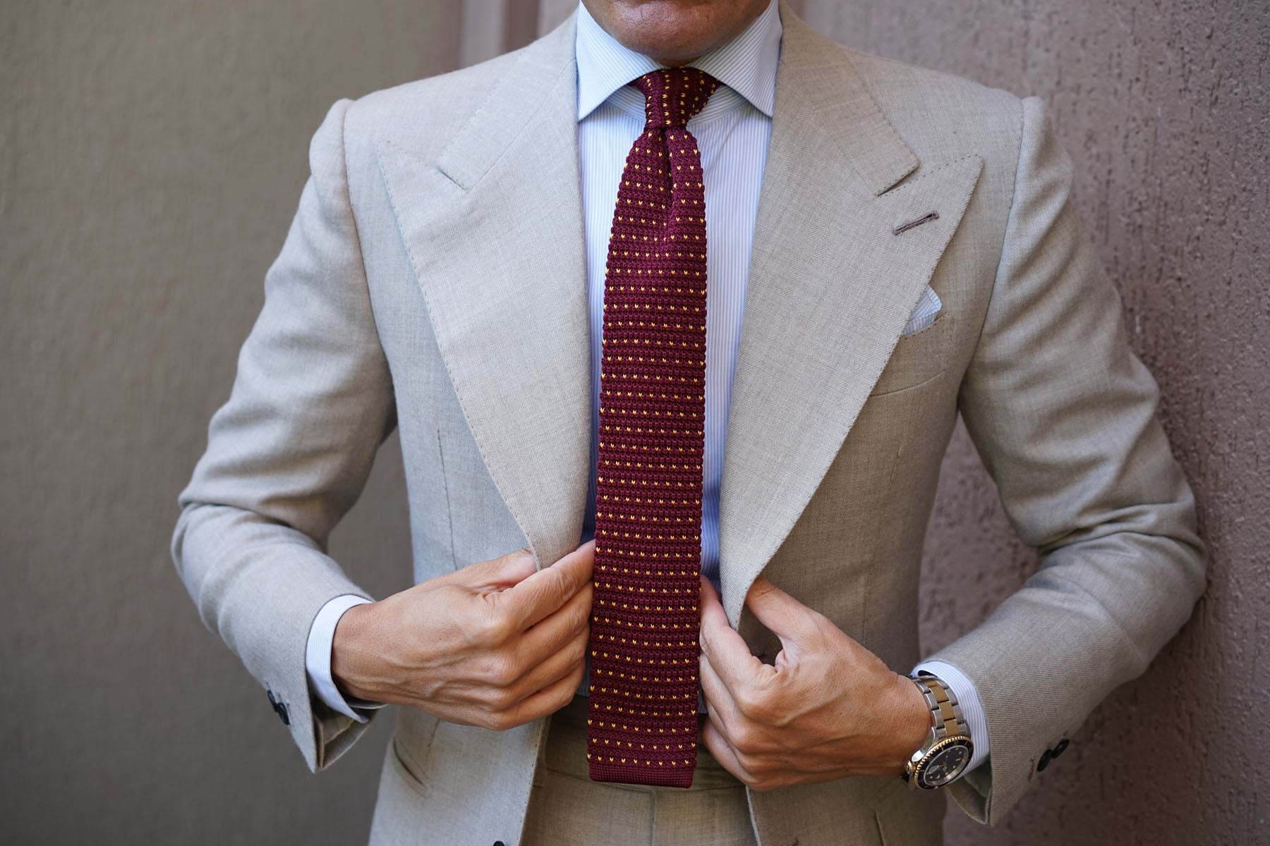 Scorsese Maroon Knitted Tie