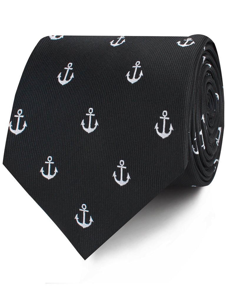 Black Anchor Necktie