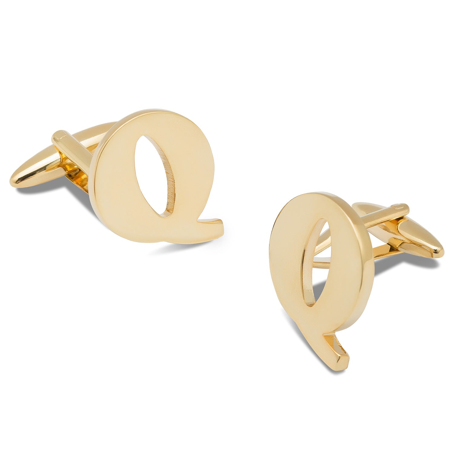 Letter Q Gold Cufflinks