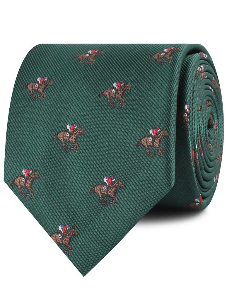 Green Victory Racehorse Necktie