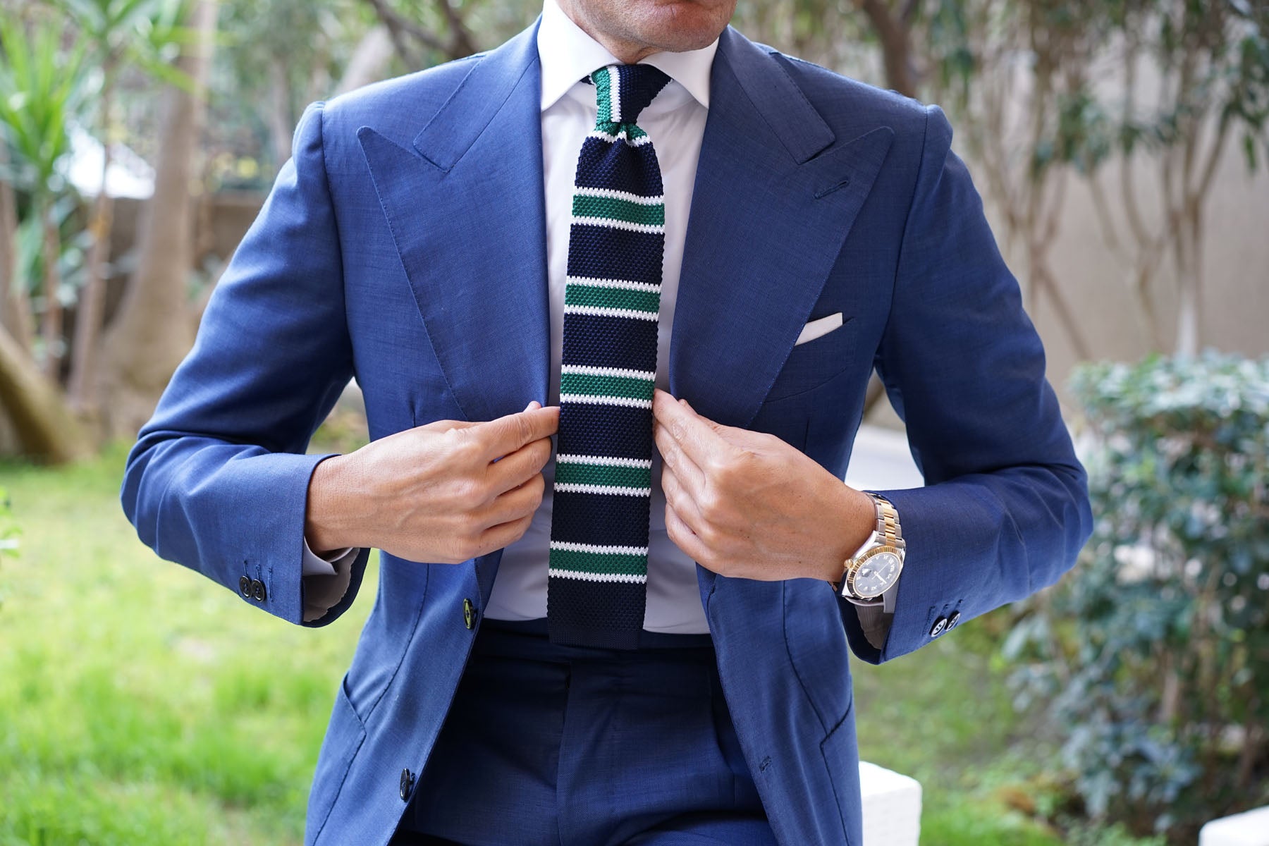 Bogart Green Knitted Tie